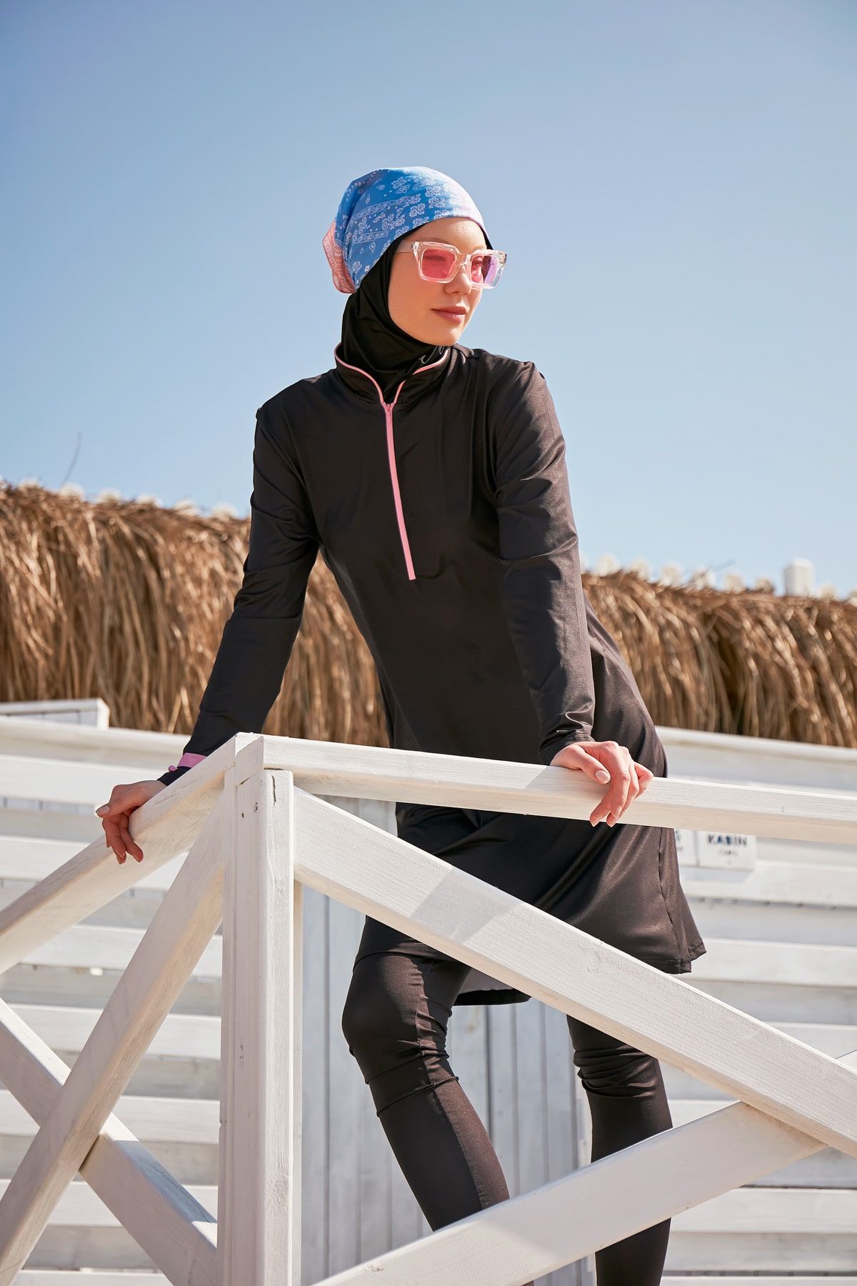 Siyah Tam Kapalı Tesettür Mayo M2330 Ürün ana görseli