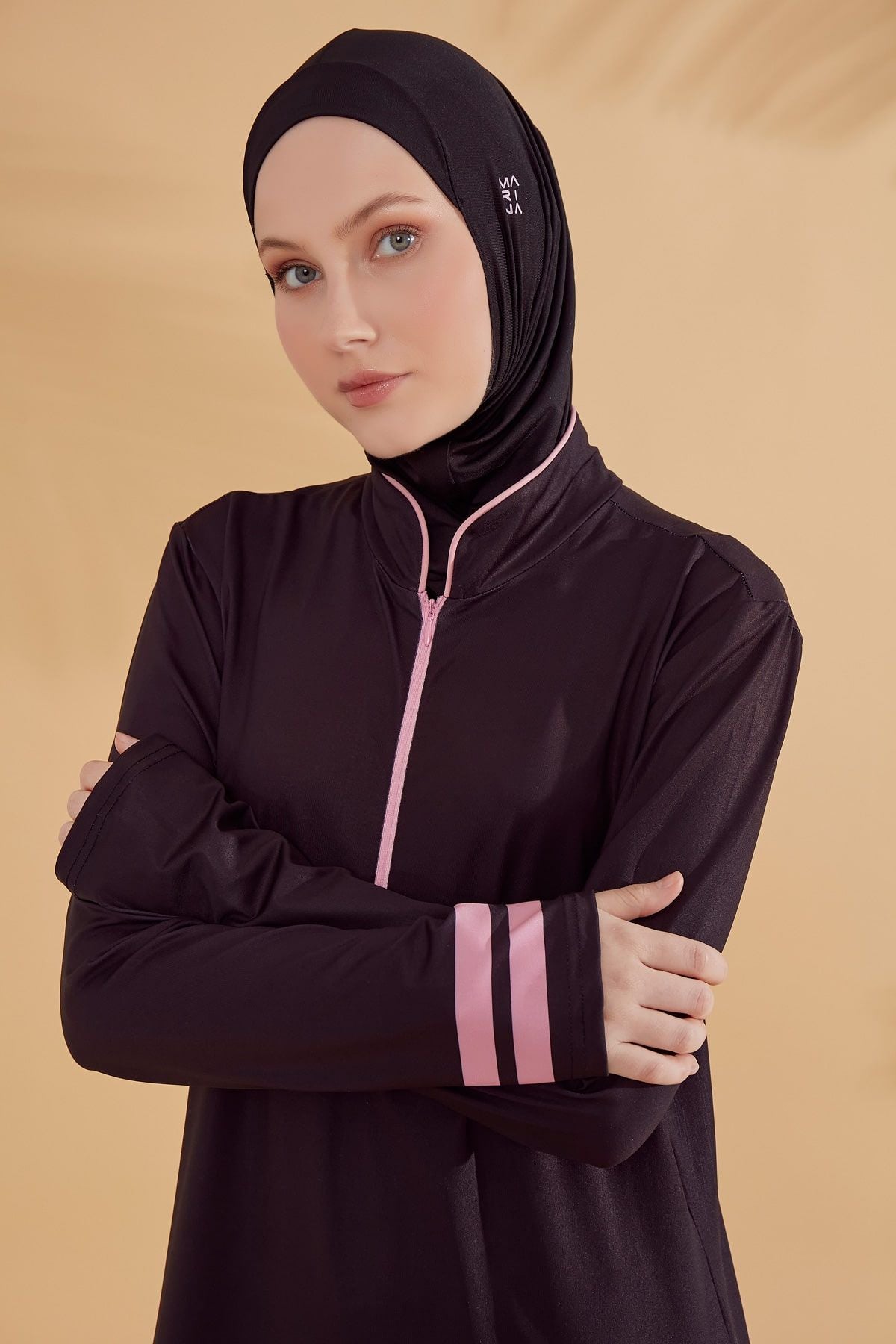 Siyah Tam Kapalı Tesettür Mayo M2330
