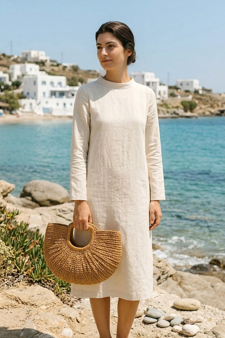 El Örgüsü Camel Hasır Çanta CNT2603-2