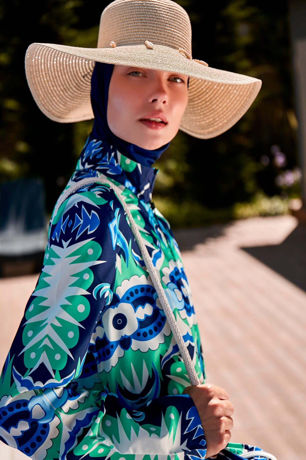 Deniz Kabuğu Bej Geniş Hasır Şapka 142321 Ürün ana görseli