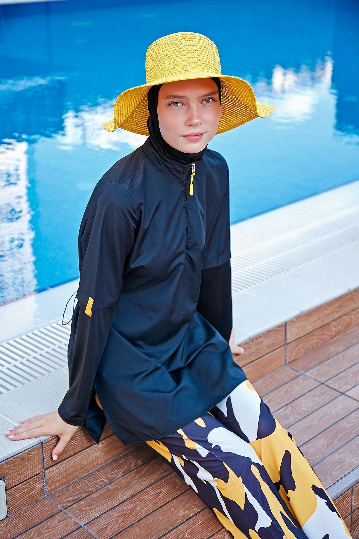 Siyah Tam Kapalı Tesettür Mayo M2110