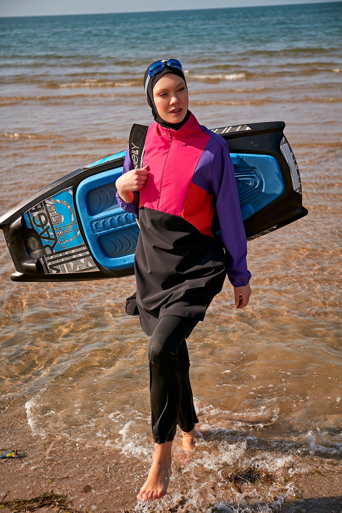 Paraşüt Siyah Tam Kapalı Tesettür Mayo M2312 Ürün ana görseli