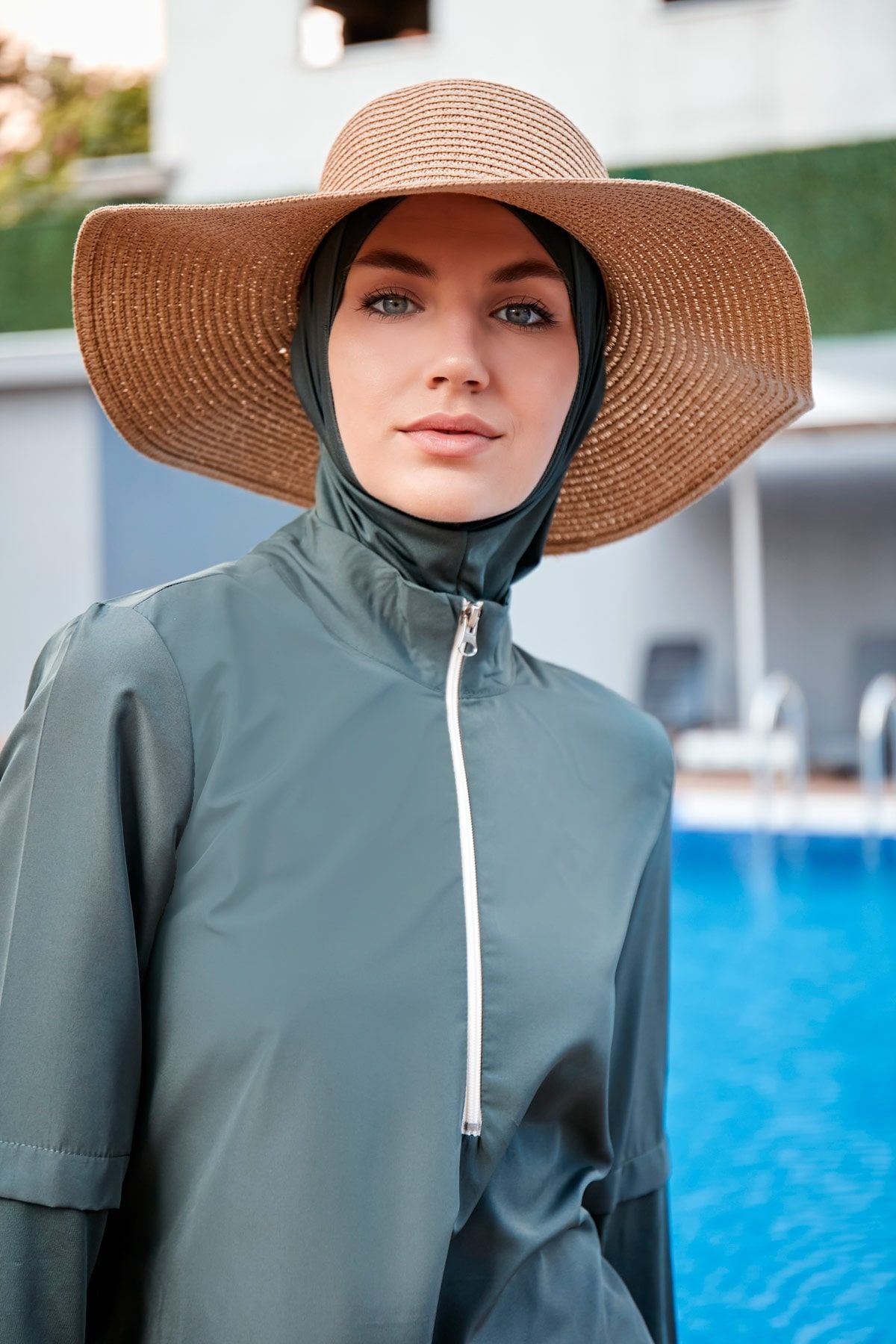 Camel Geniş Hasır Şapka 14232