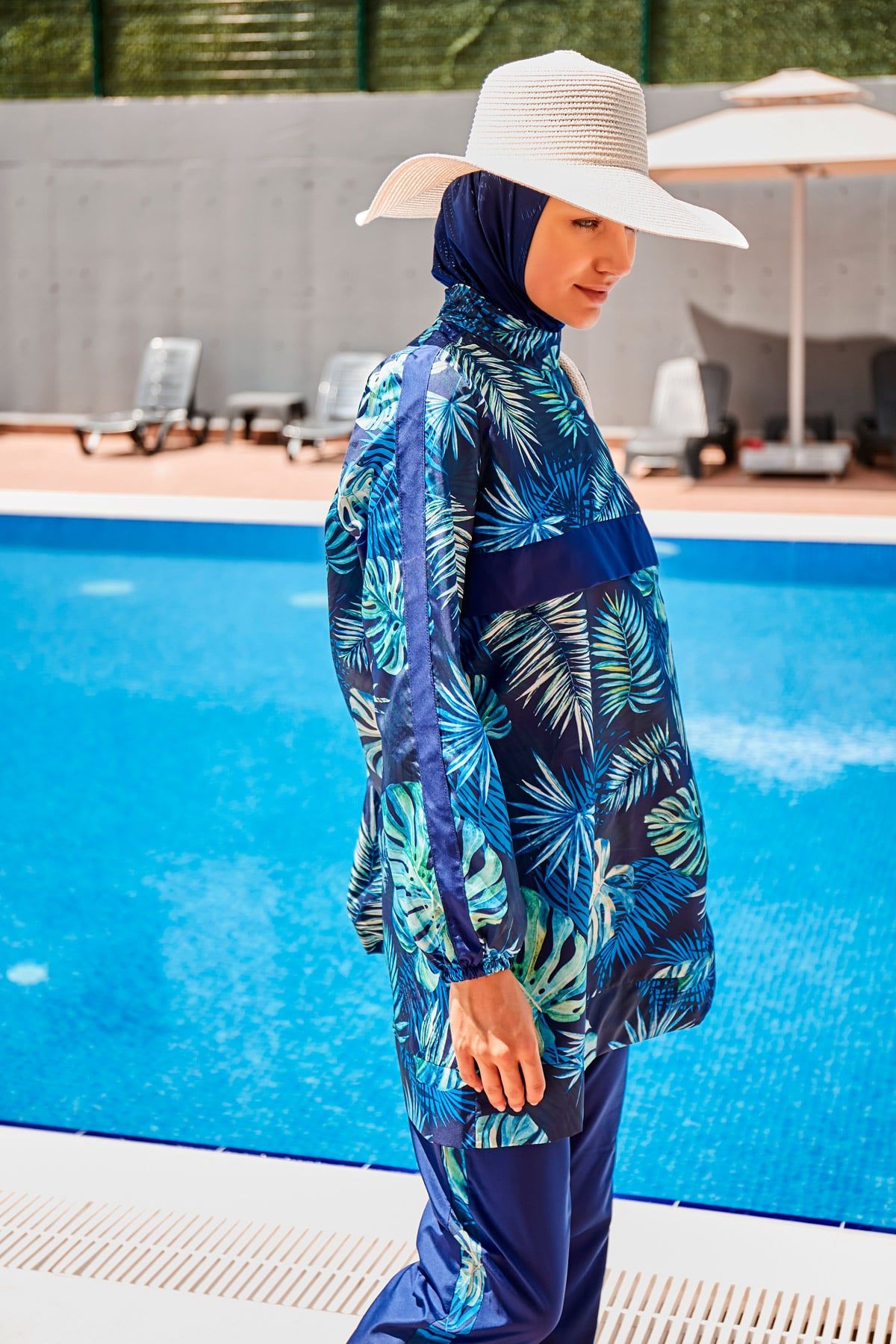 Desenli Tam Kapalı Tesettür Mayo R2312 Ürün ikincil görseli