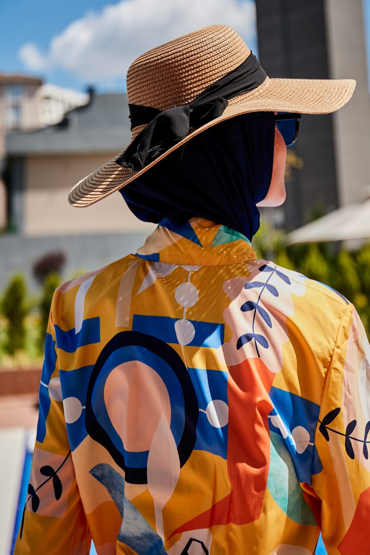 Fiyonklu Camel Geniş Hasır Şapka 1423218