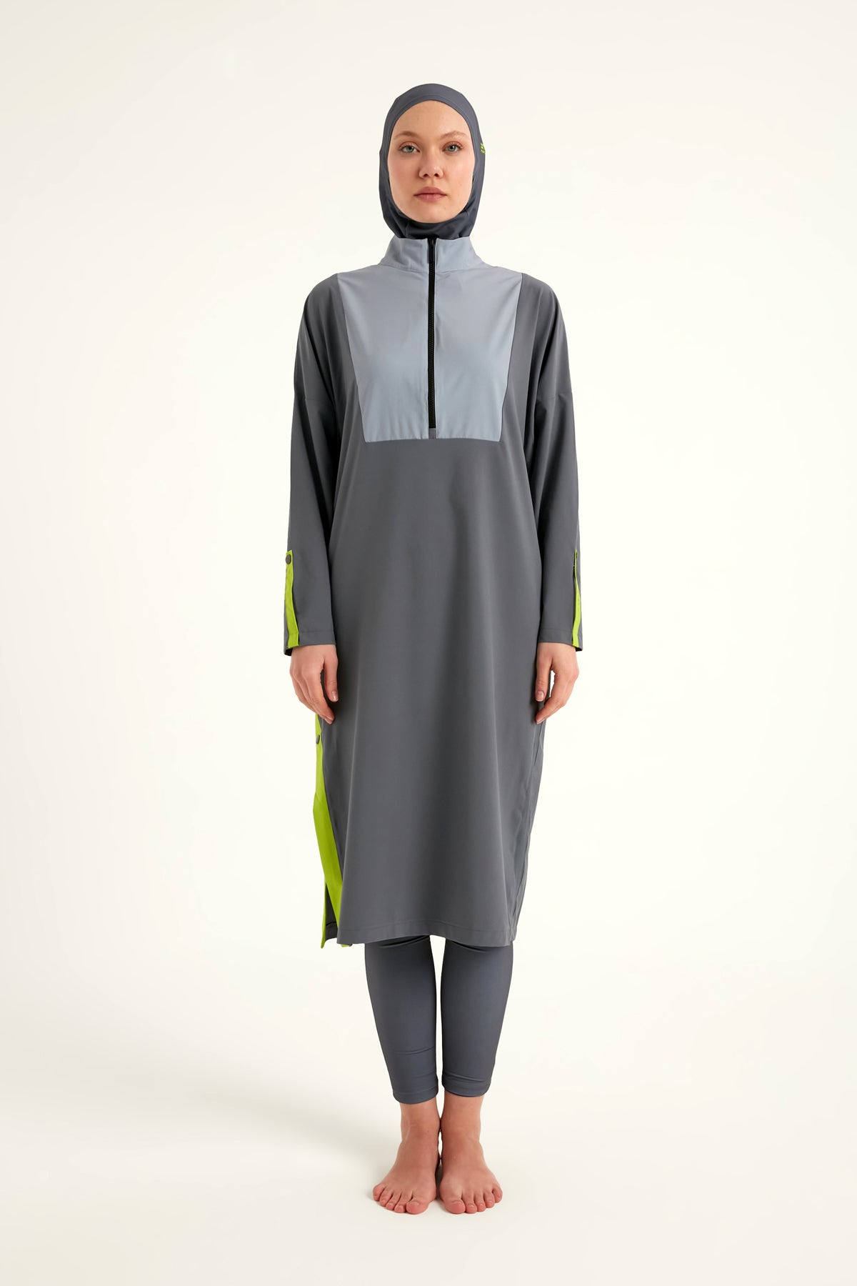 Marina Füme Tam Kapalı Tesettür Mayo - M2527-1
