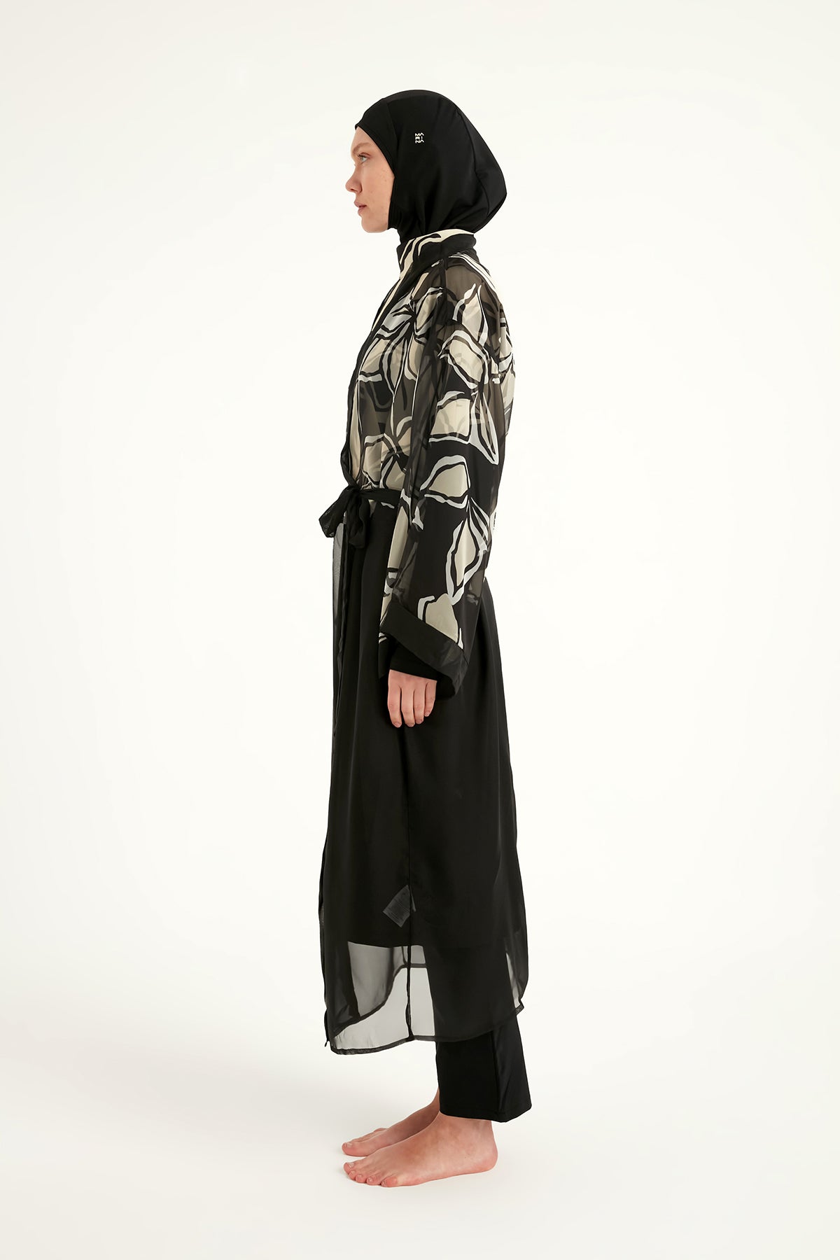 Marina Renkli Desenli İpeksi Kimono – P2509