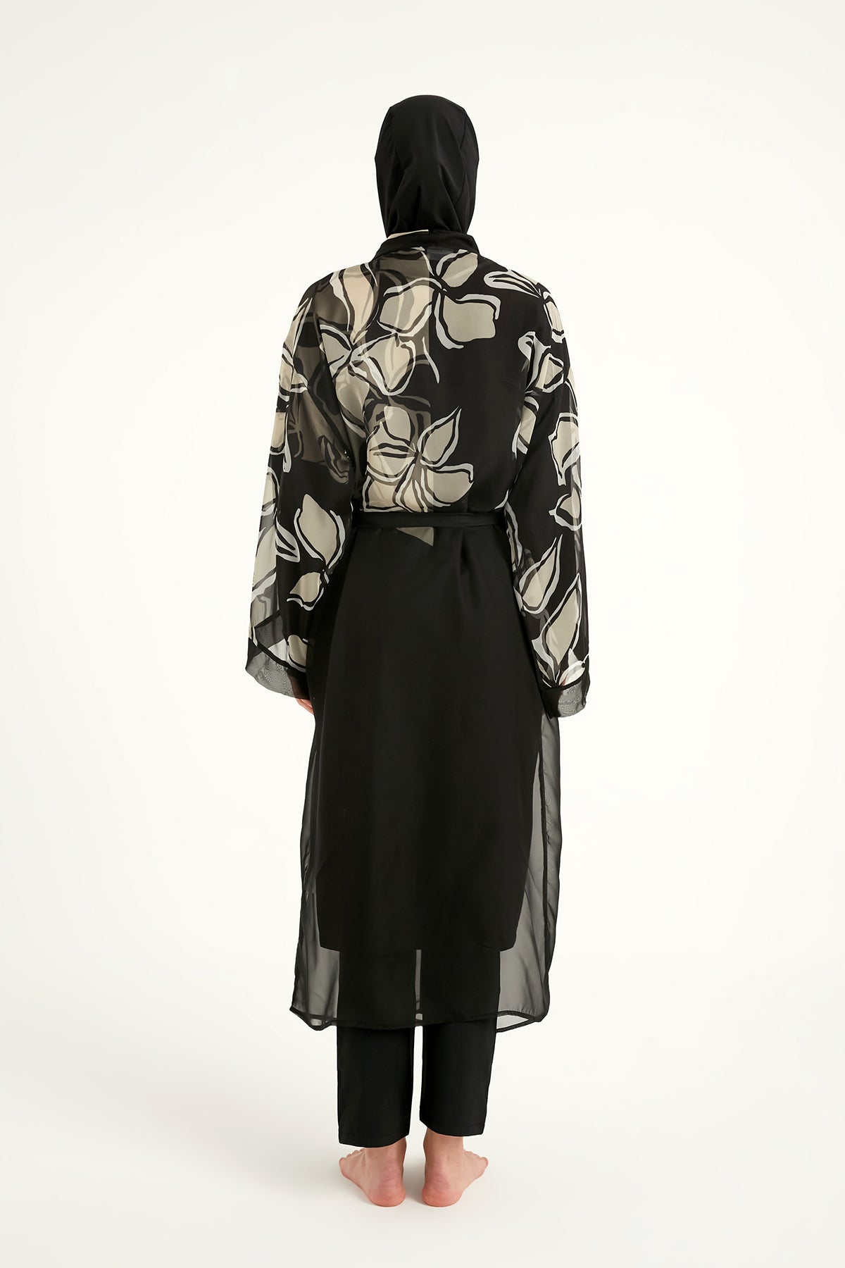 Marina Renkli Desenli İpeksi Kimono – P2509