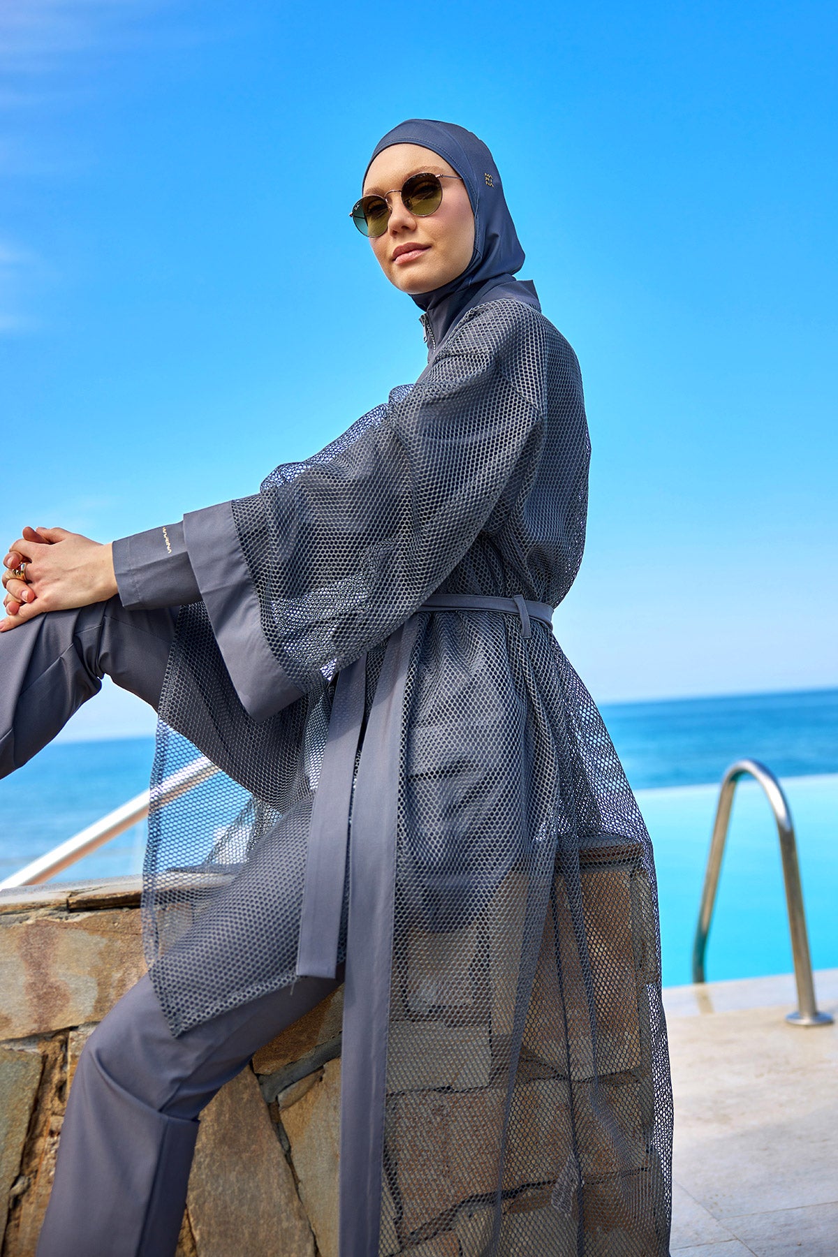 Marina Füme Tül Kimono - P2501-5 Ürün ikincil görseli