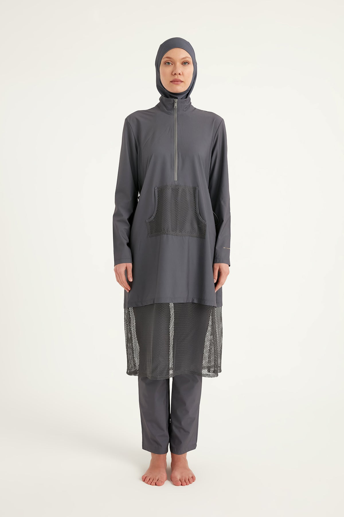 Marina Füme Tam Kapalı Tesettür Mayo - M2508-4