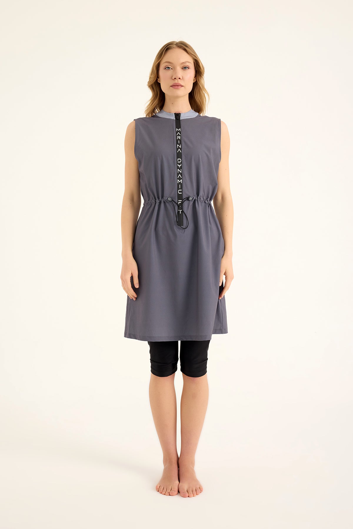 Marina Füme Yarı Kapalı Tesettür Mayo - H2509