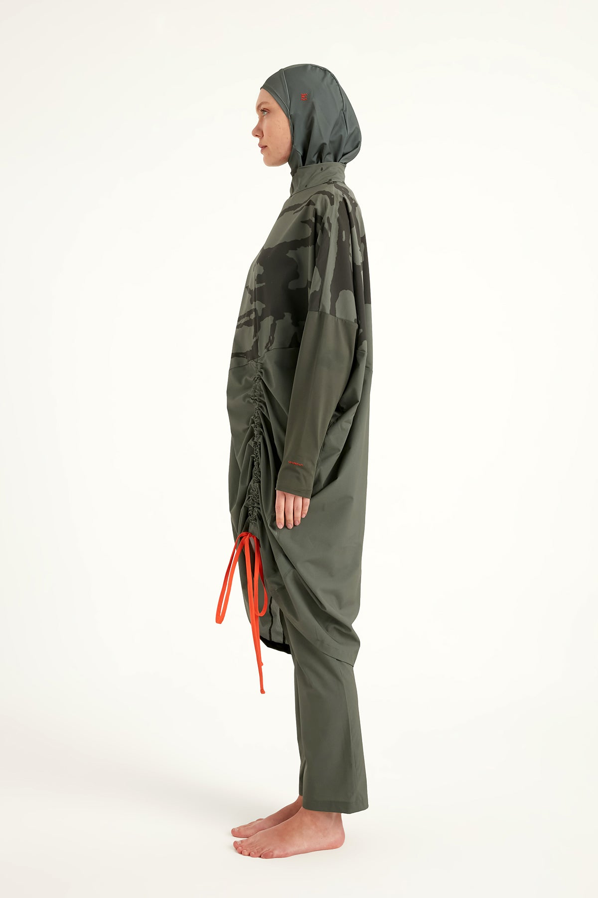 Marina Haki Tam Kapalı Tesettür Mayo - M2516