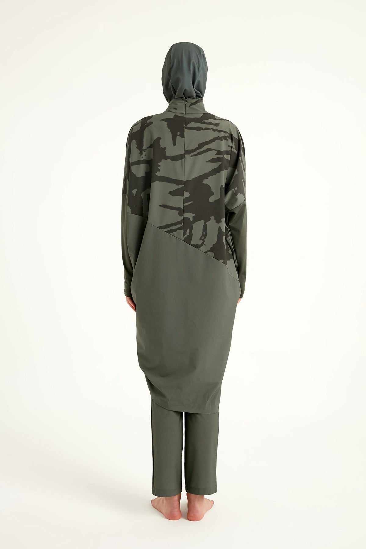 Marina Haki Tam Kapalı Tesettür Mayo - M2516