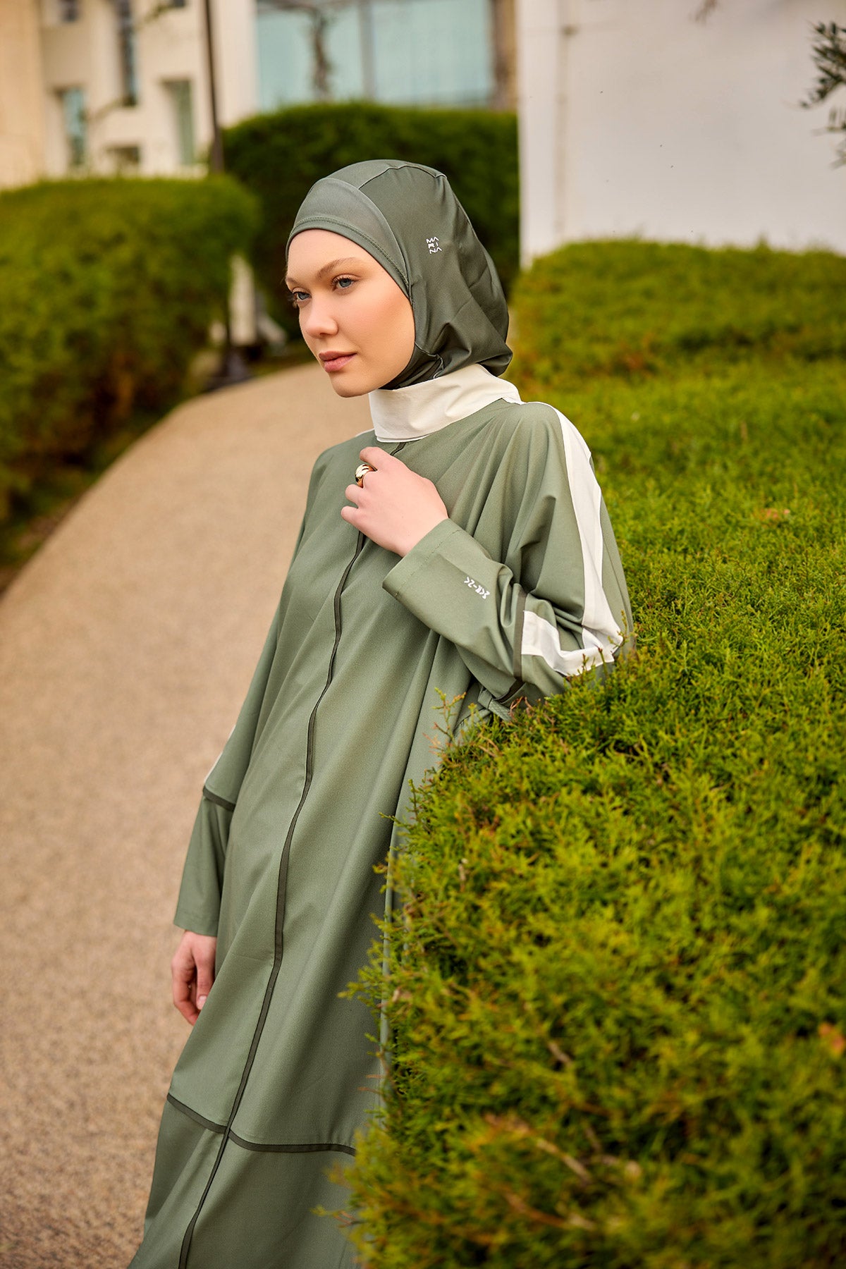 Marina Haki Tam Kapalı Tesettür Mayo – M2521-1