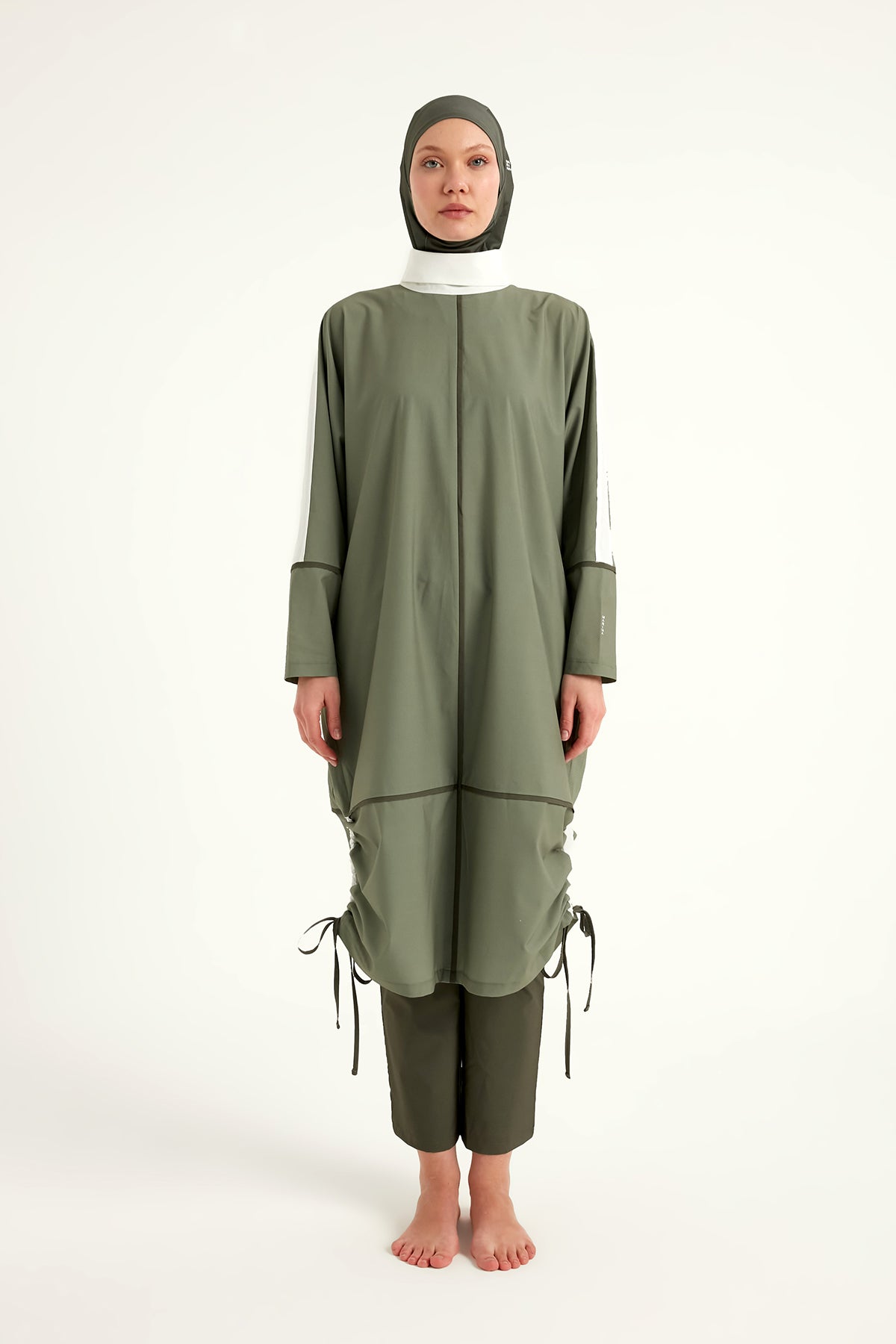 Marina Haki Tam Kapalı Tesettür Mayo – M2521-1