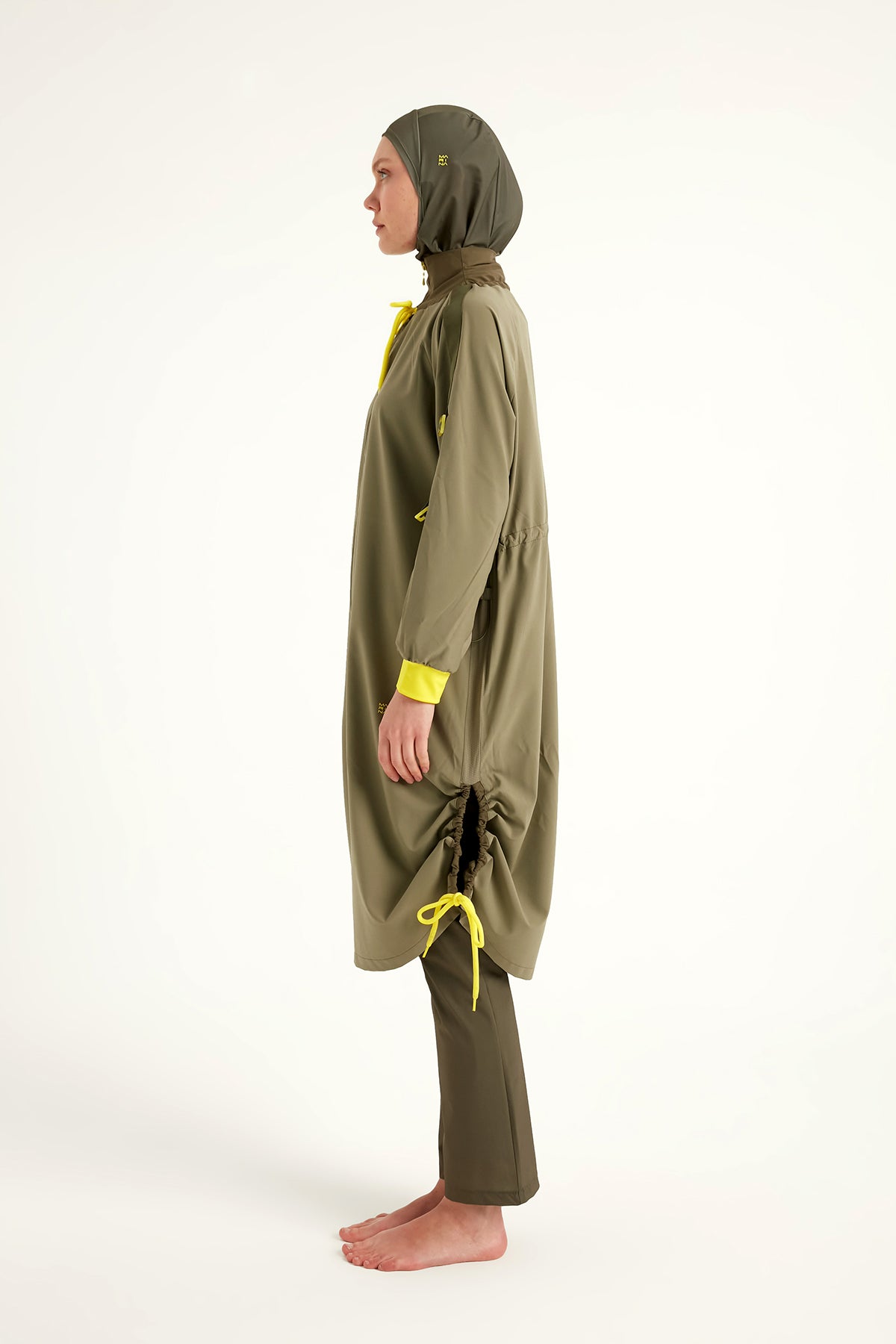 Marina Haki Tam Kapalı Tesettür Mayo - M2524