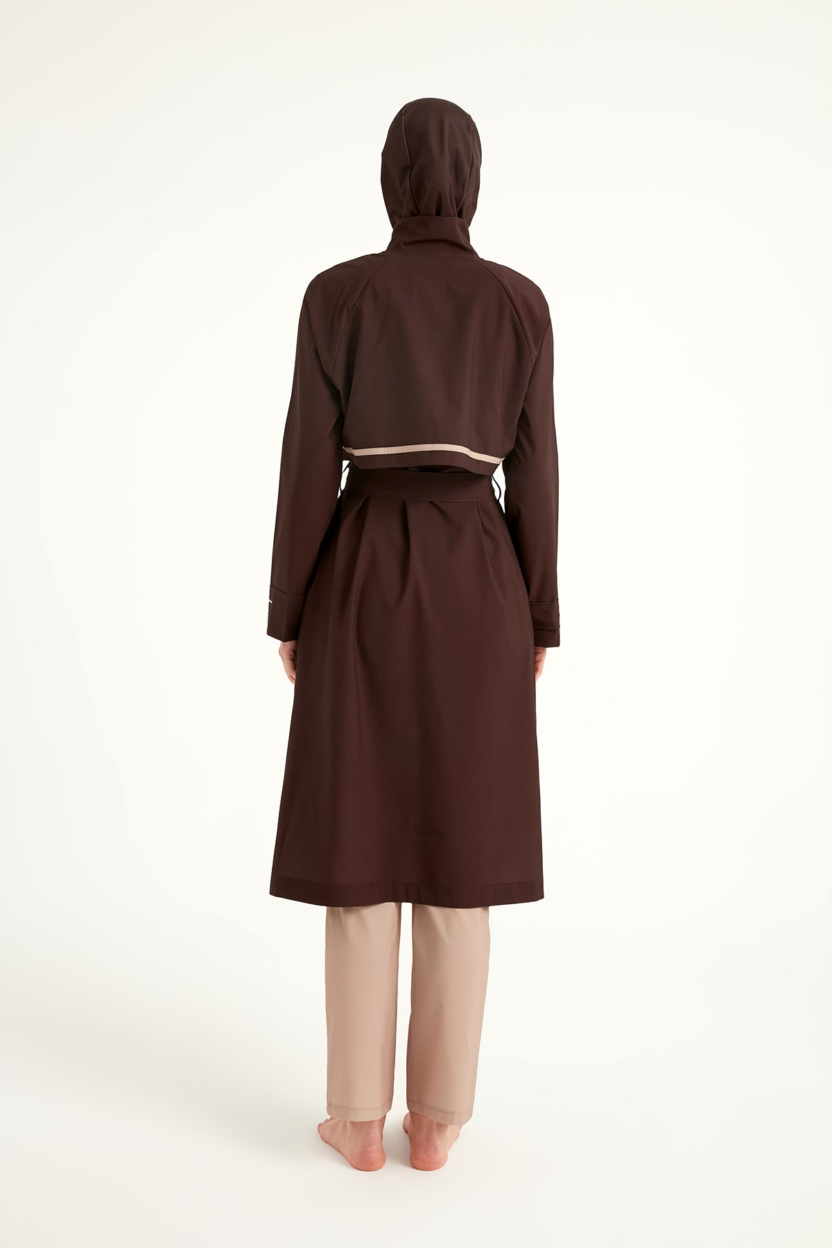 Marina Kahverengi Tam Kapalı Tesettür Mayo - M2533