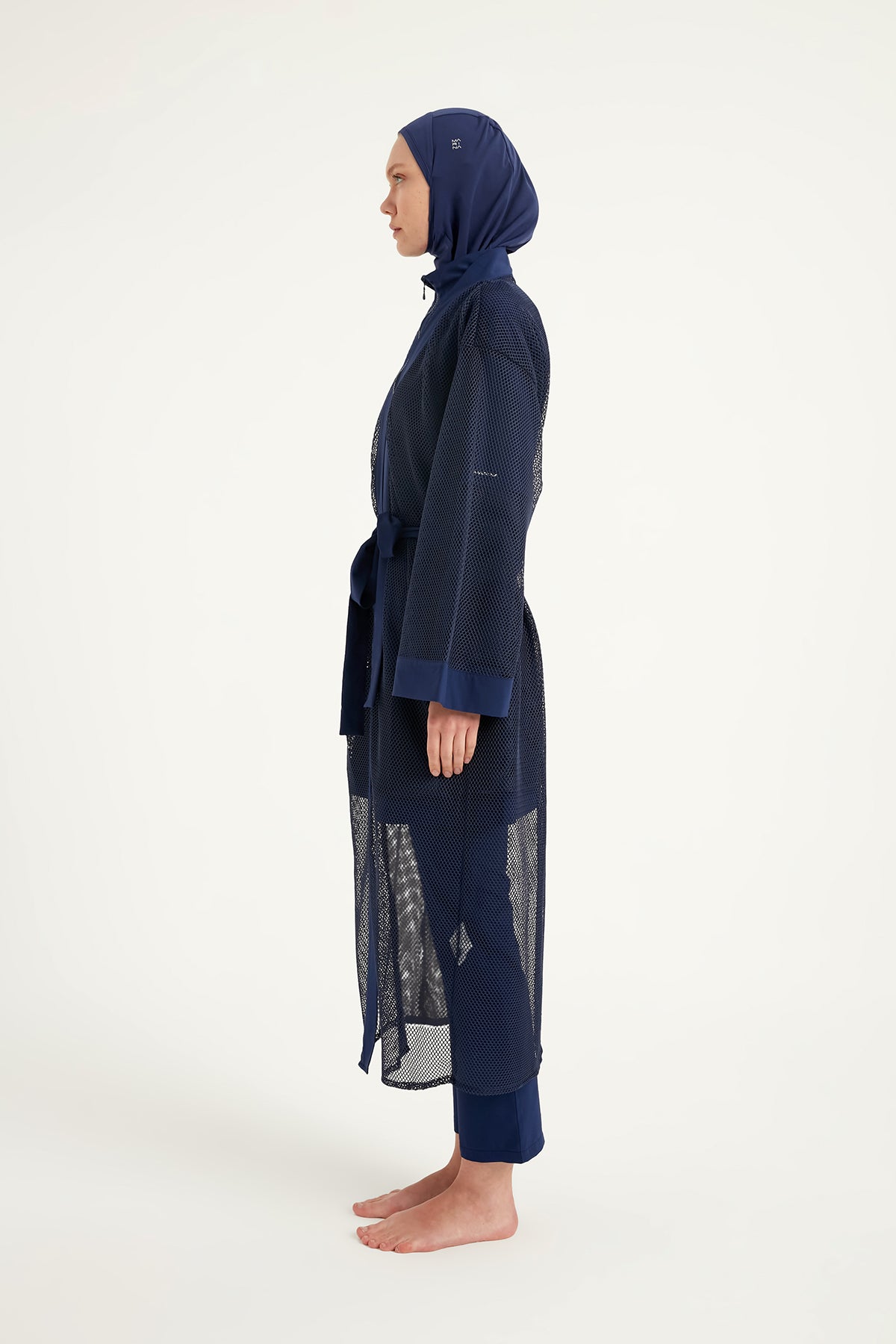 Marina Lacivert Tül Kimono – P2501-2