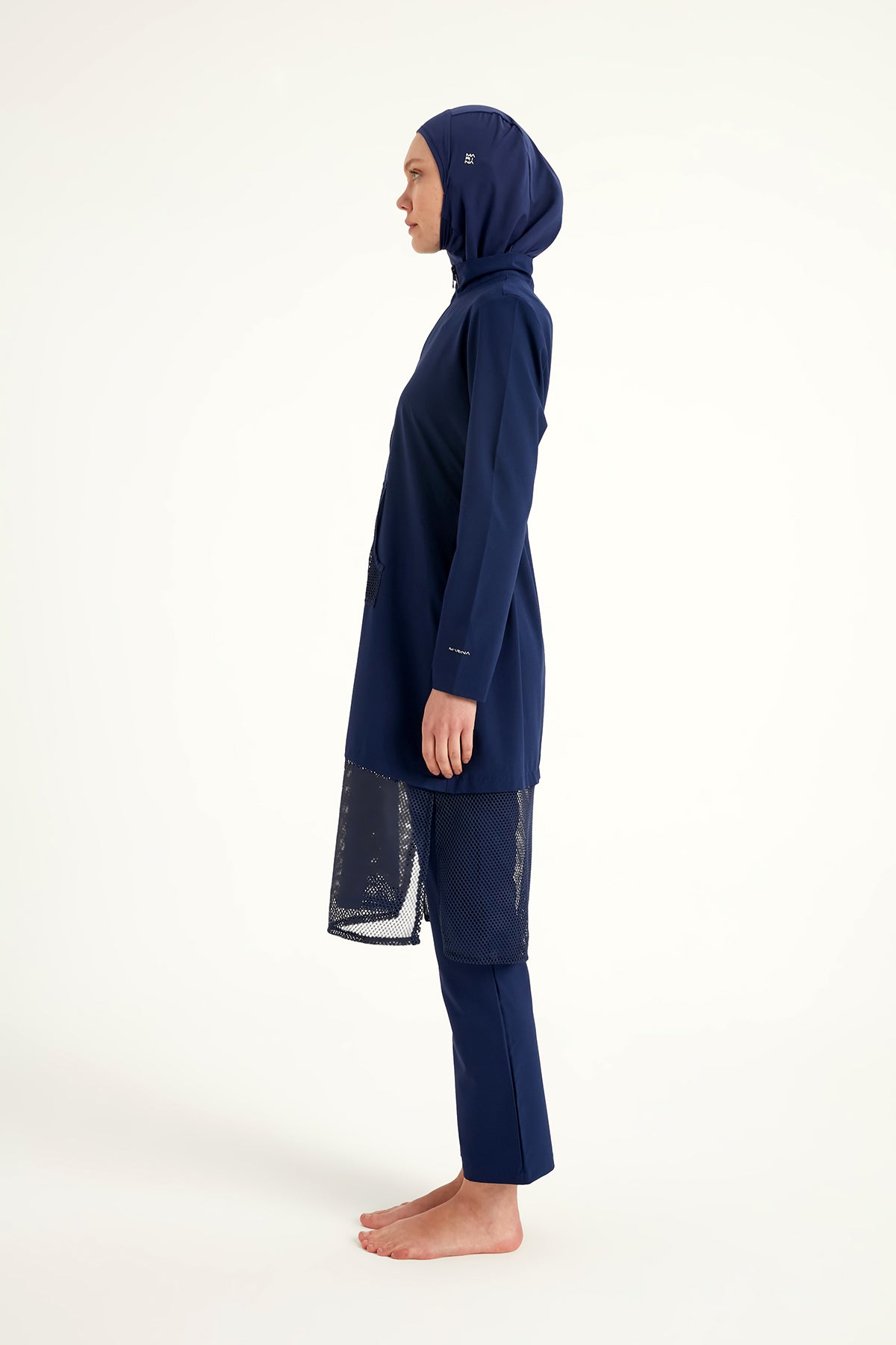 Marina Lacivert Tam Kapalı Tesettür Mayo - M2508-2