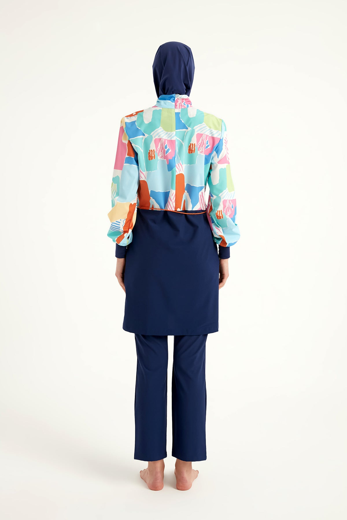 Marina Lacivert Tam Kapalı Tesettür Mayo - M2511