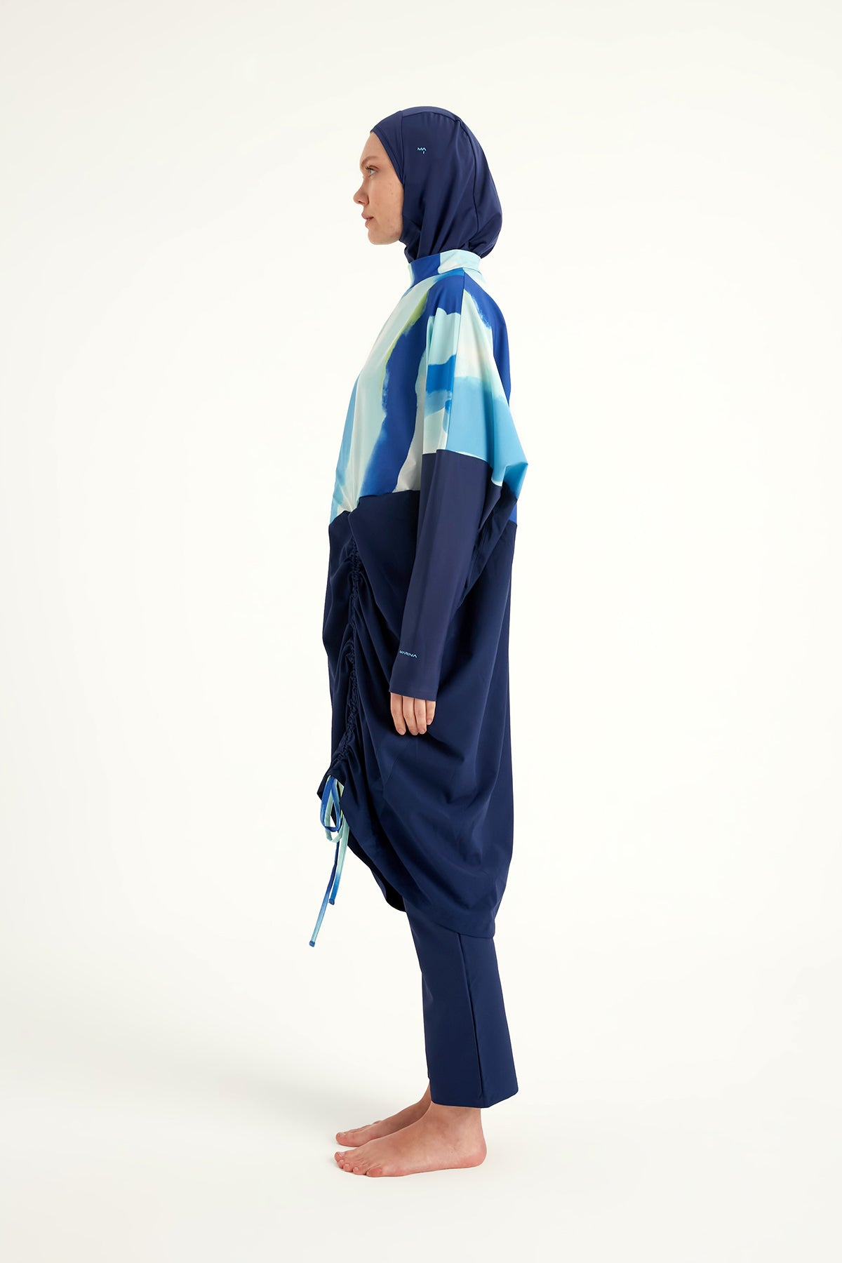 Marina Lacivert Tam Kapalı Tesettür Mayo - M2513
