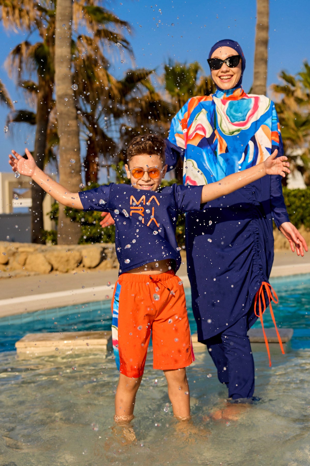 Marina Lacivert Tam Kapalı Tesettür Mayo - M2515