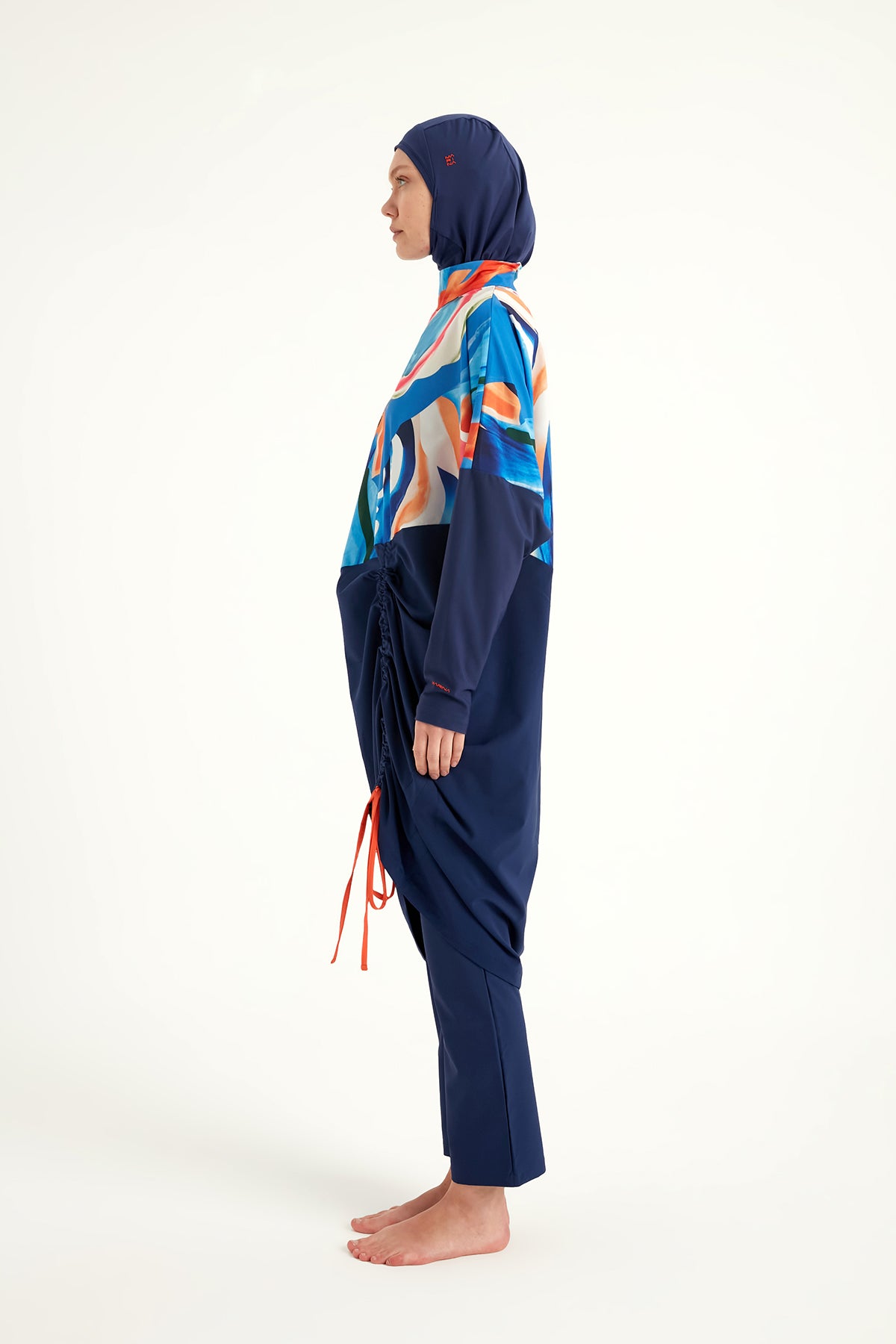 Marina Lacivert Tam Kapalı Tesettür Mayo - M2515