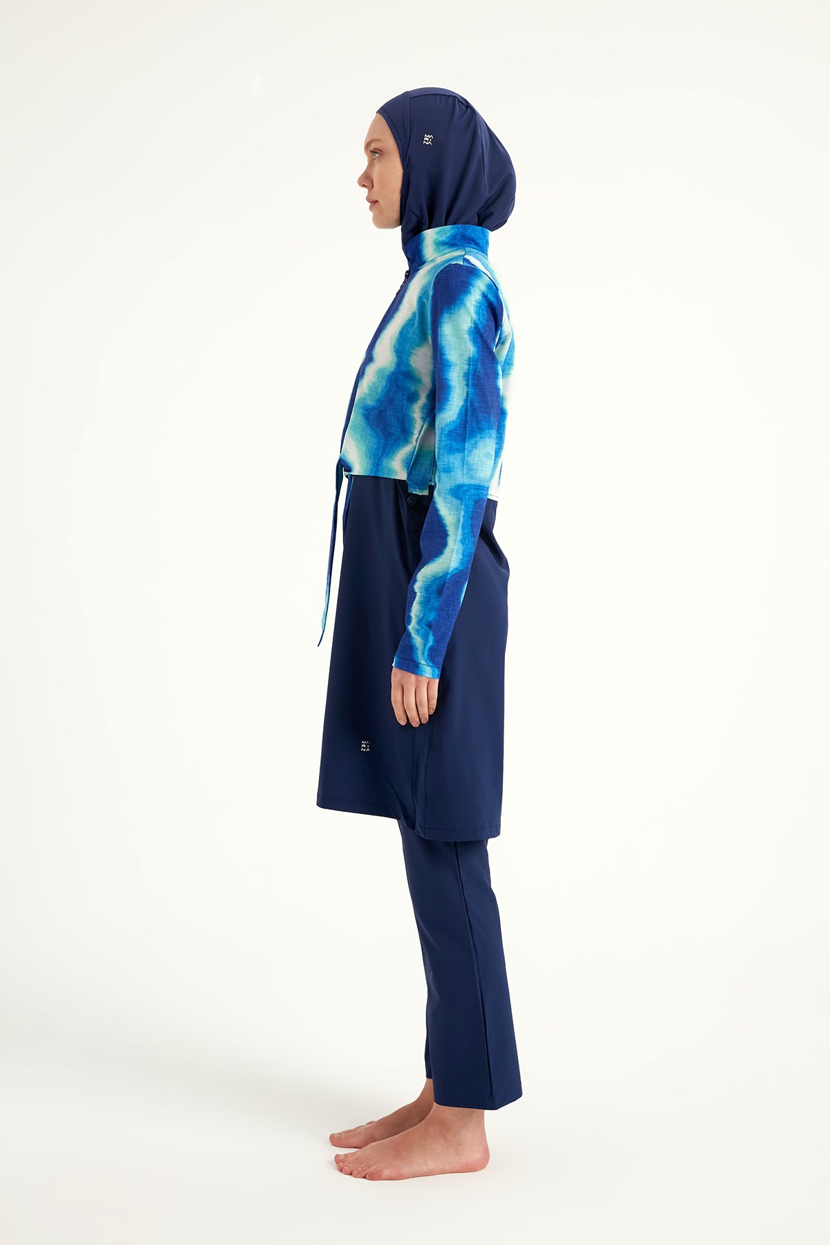 Marina Lacivert Tam Kapalı Tesettür Mayo - M2530-2