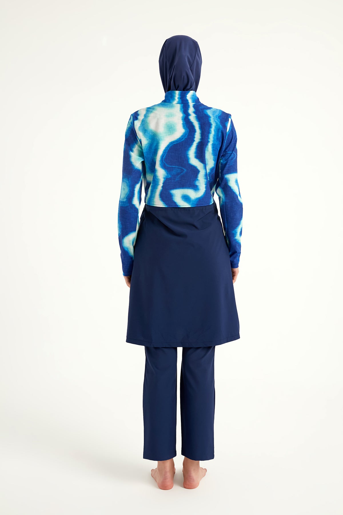 Marina Lacivert Tam Kapalı Tesettür Mayo - M2530-2