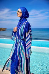 Renkli Desenli İpeksi Kimono – P2503-2