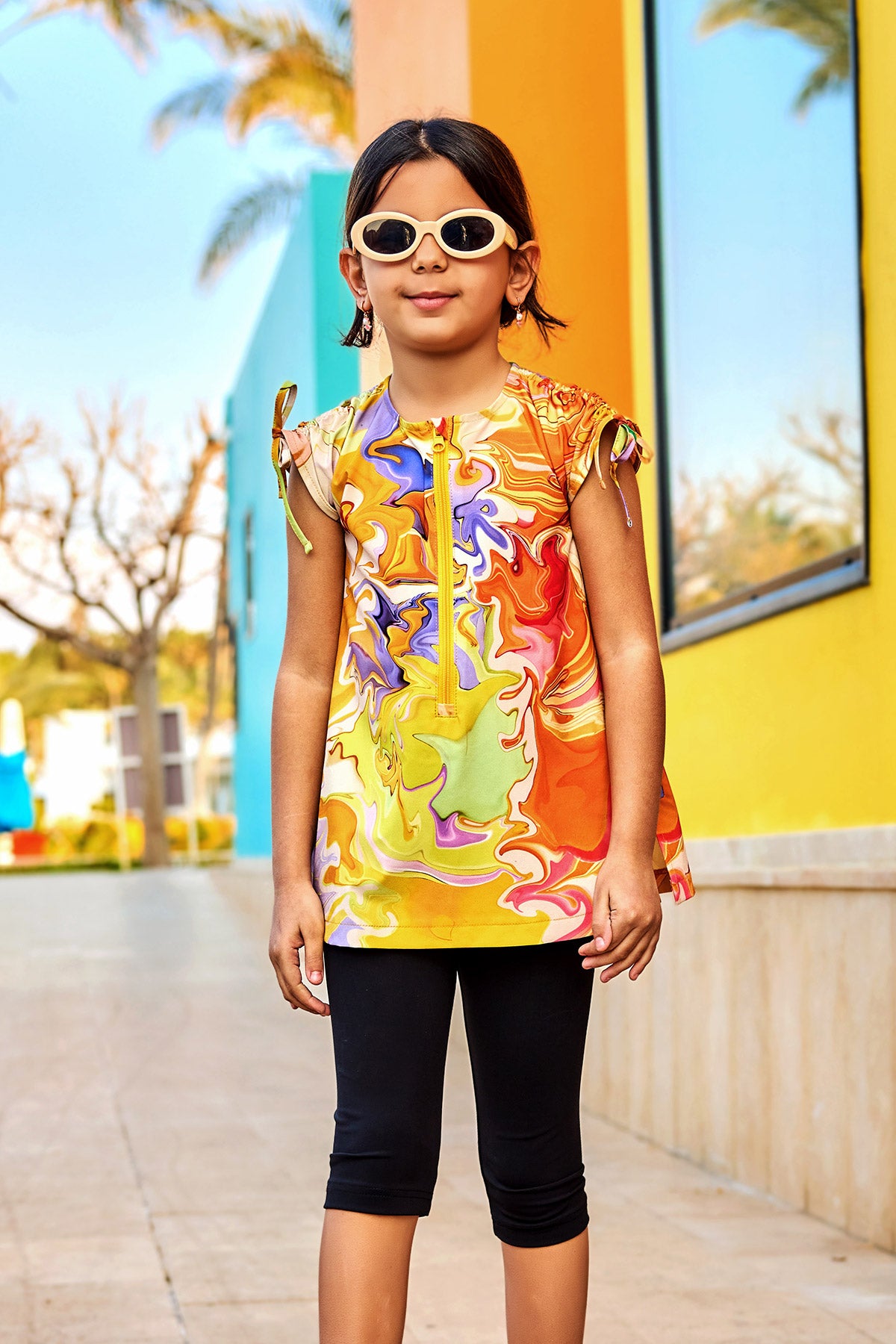 Marina UPF50+ Korumalı Kız Çocuk Mayo - C2504