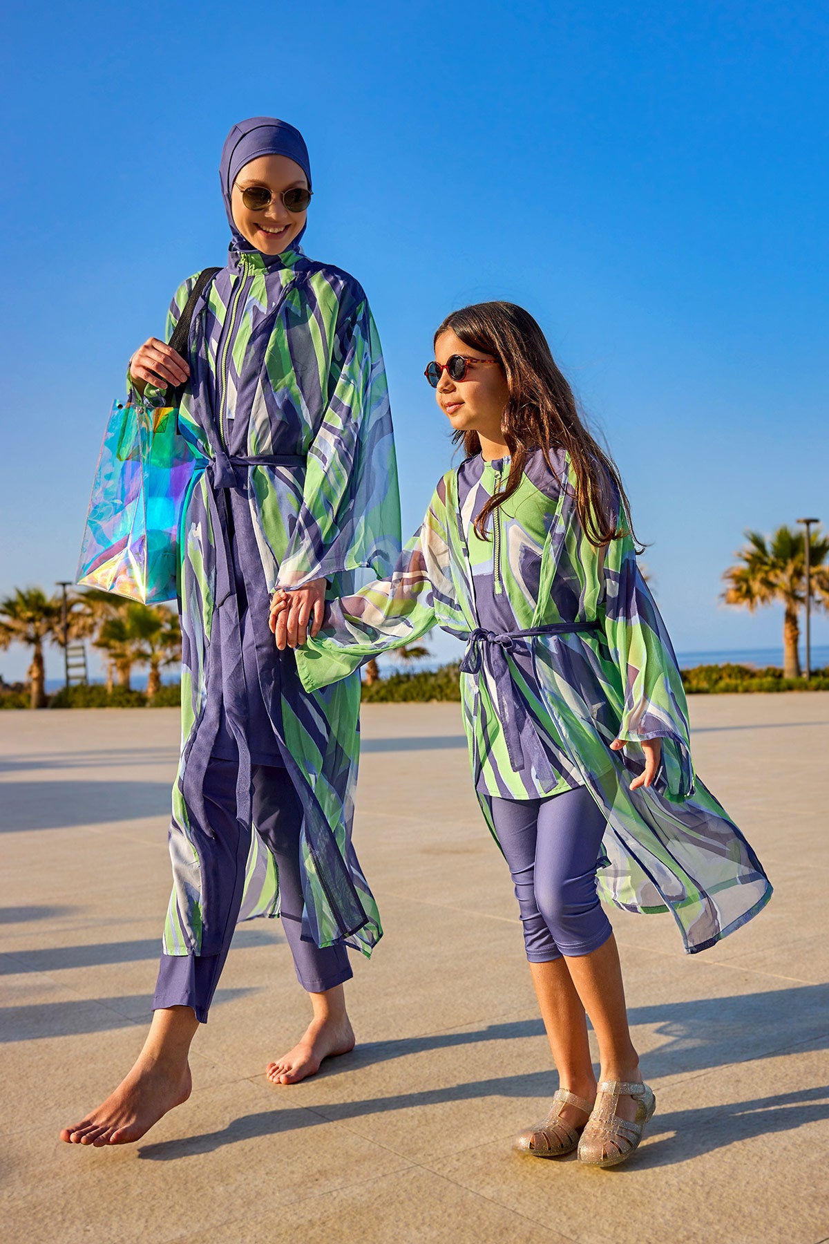 Marina Renkli Desenli İpeksi Kimono - P2504