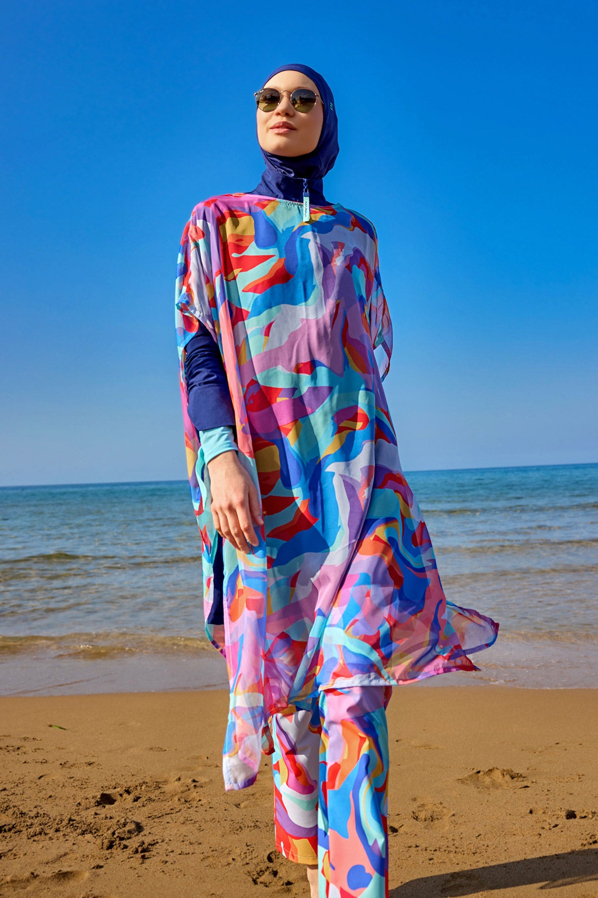 Marina Renkli Desenli Pareo - P2505