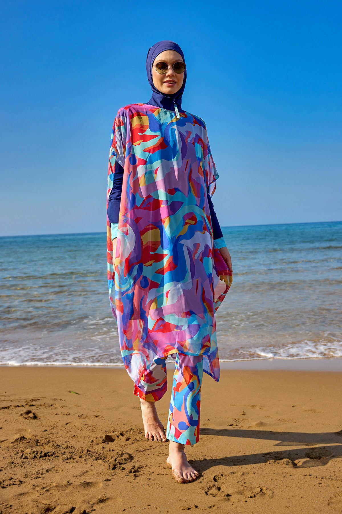 Marina Renkli Desenli Pareo - P2505