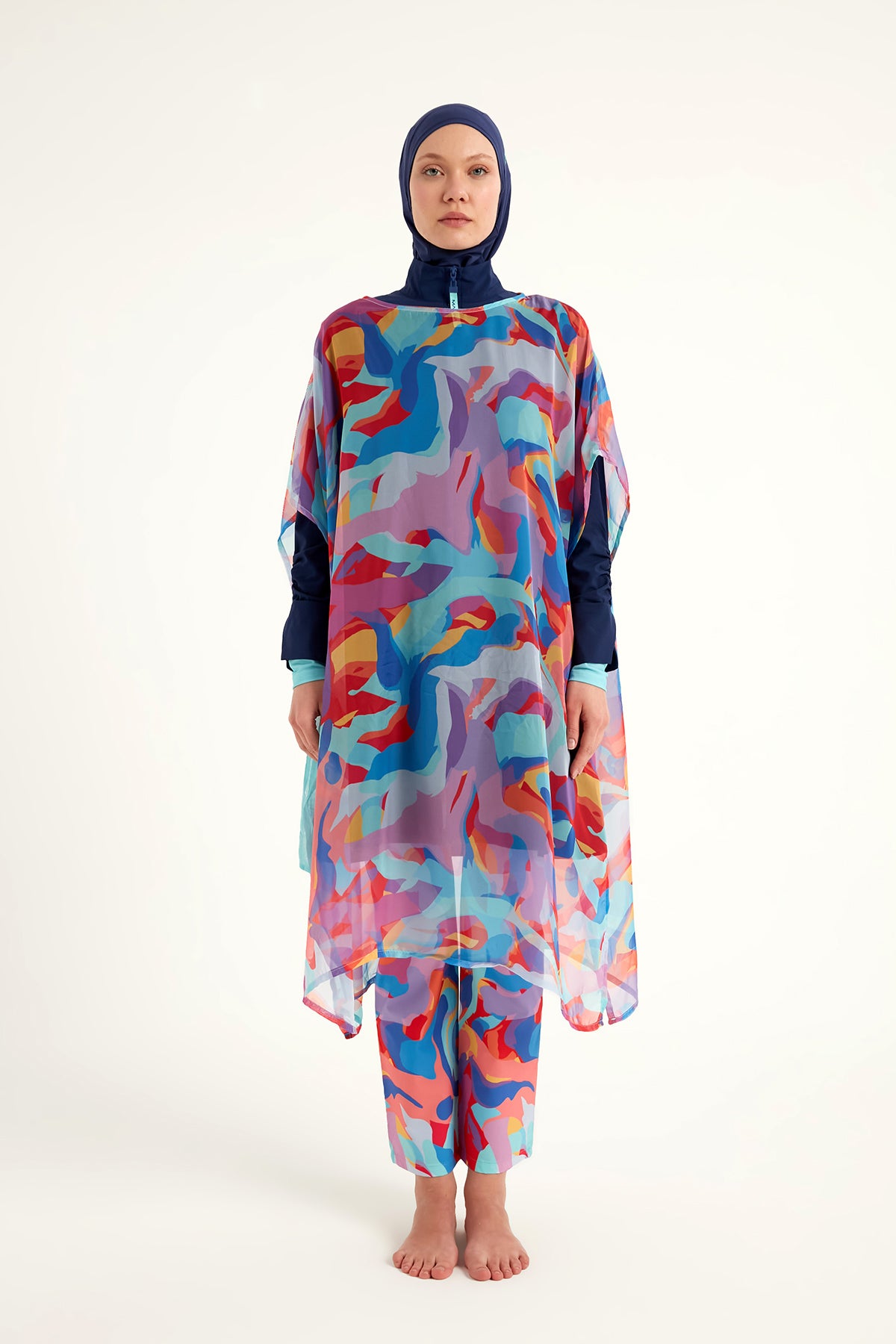 Marina Renkli Desenli Pareo - P2505