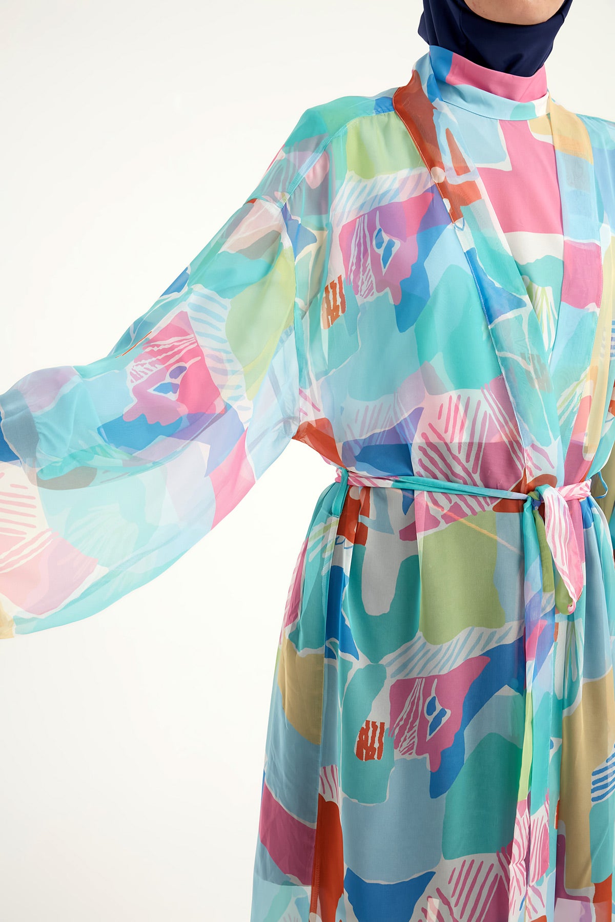 Marina Renkli Pareo Kimono – P2506