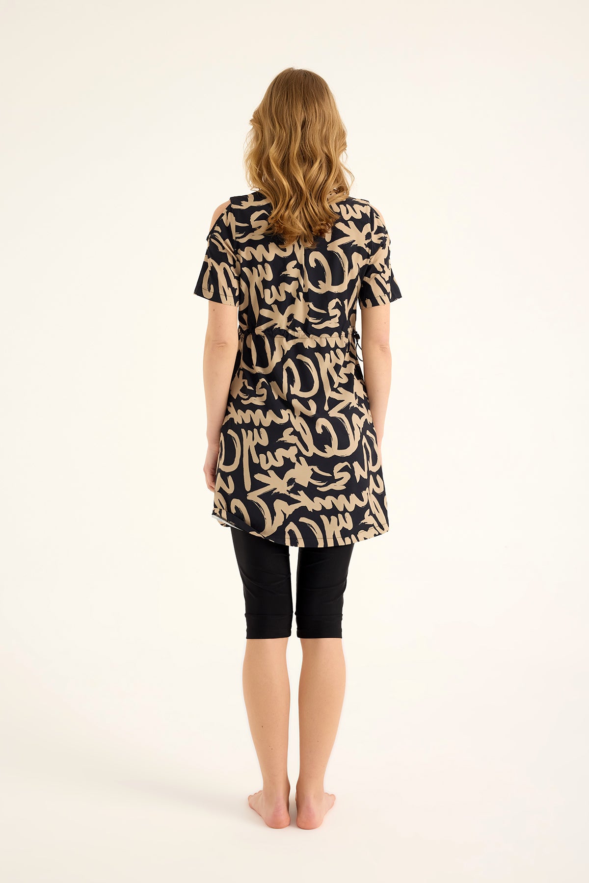 Marina Renkli Yarı Kapalı Tesettür Mayo - H2505