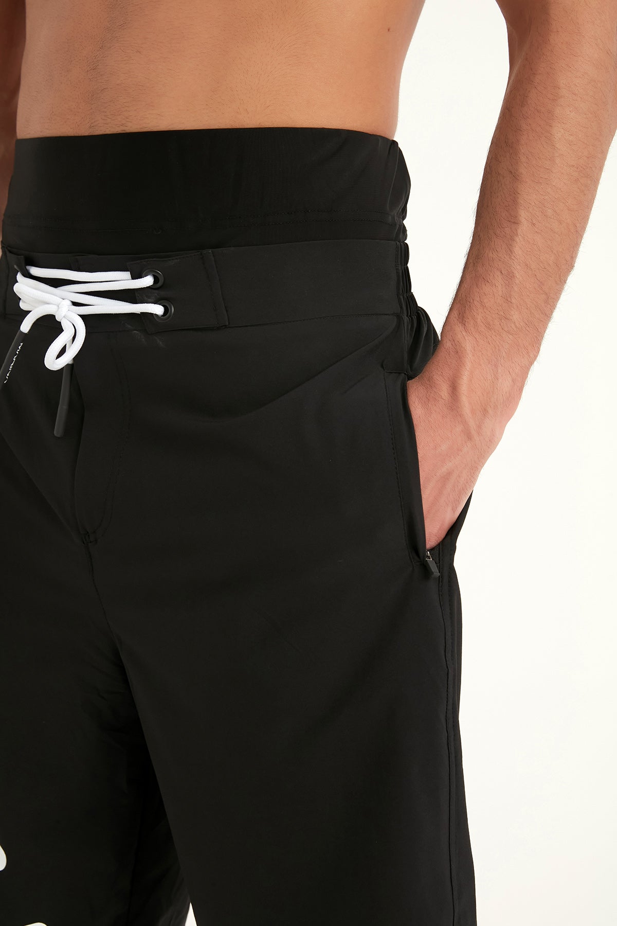 Marina Siyah Erkek Tesettür Yüzme Şortu - S2503-1