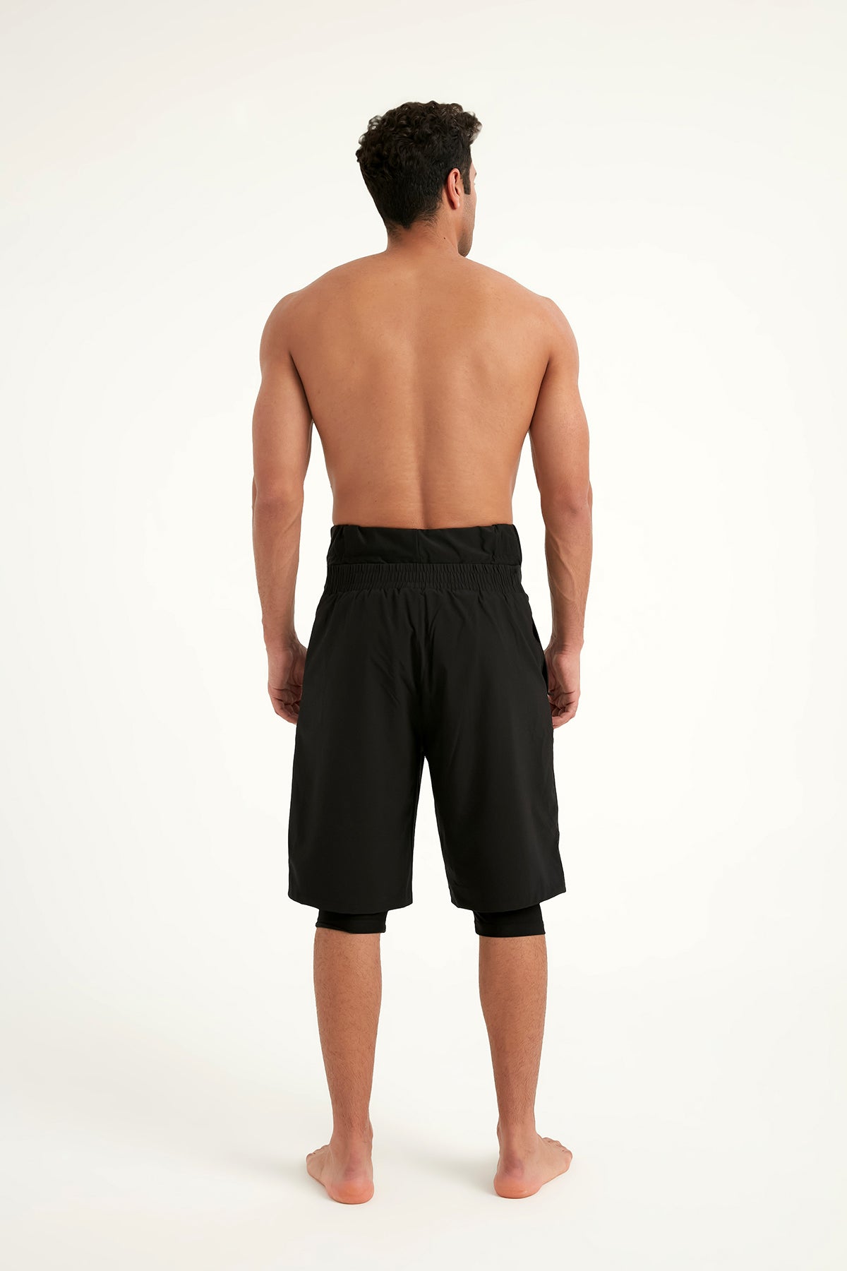 Marina Siyah Erkek Tesettür Yüzme Şortu - S2503-1