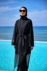 Marina Siyah Tül Kimono – P2501-1