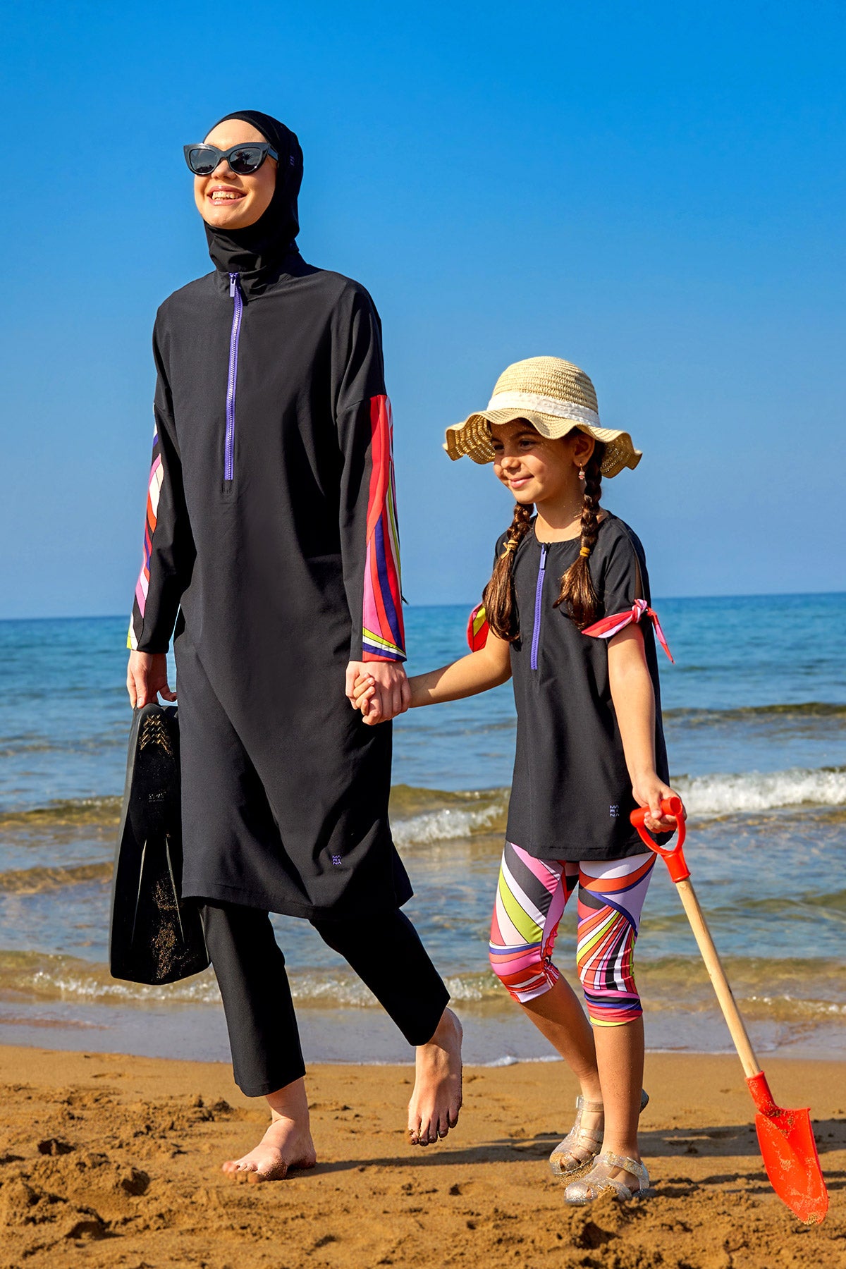 Marina UPF50+ Korumalı Kız Çocuk Mayo - C2507