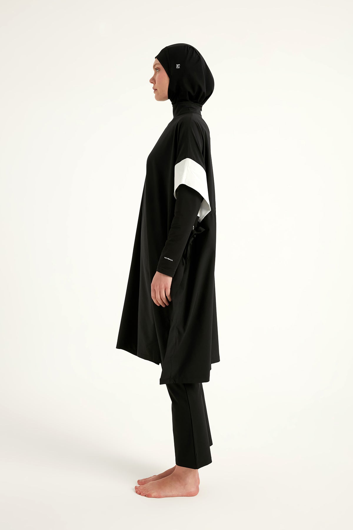 Marina Siyah Tam Kapalı Tesettür Mayo - M2502