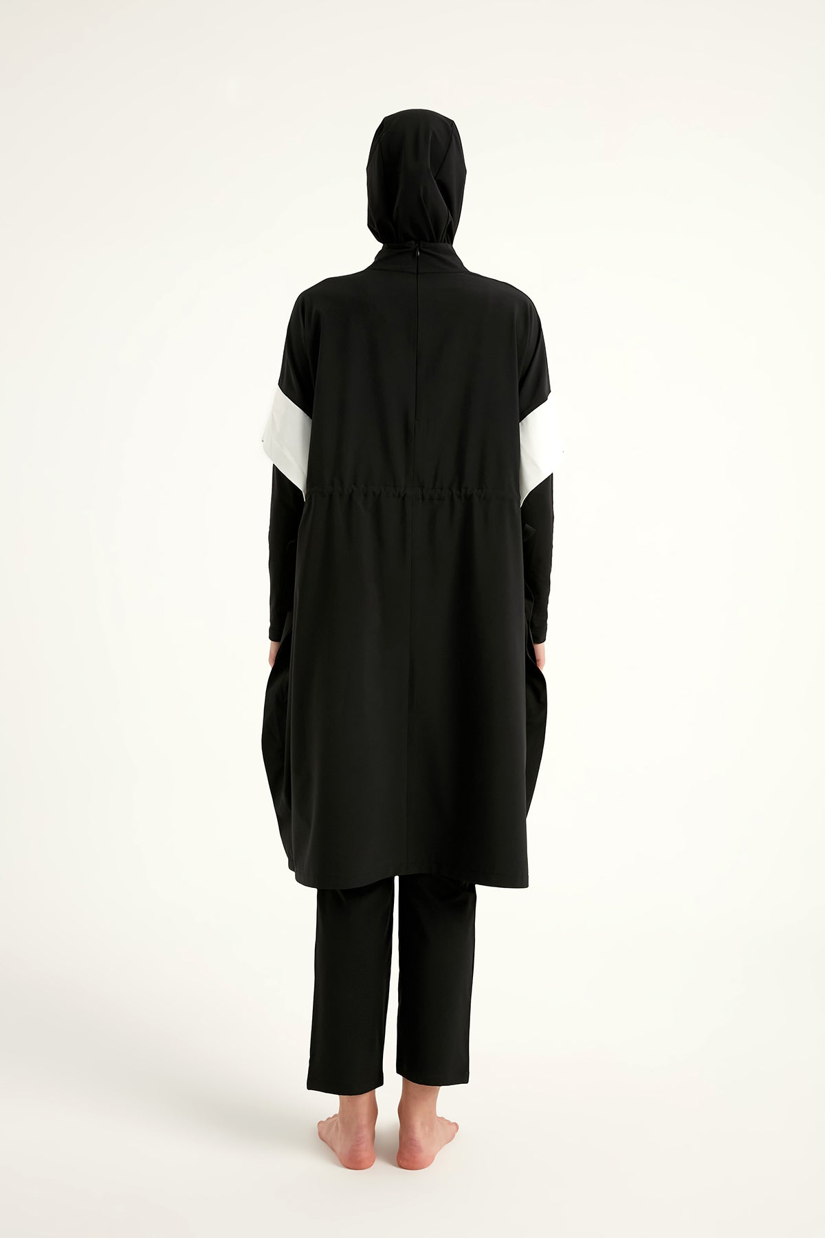 Marina Siyah Tam Kapalı Tesettür Mayo - M2502