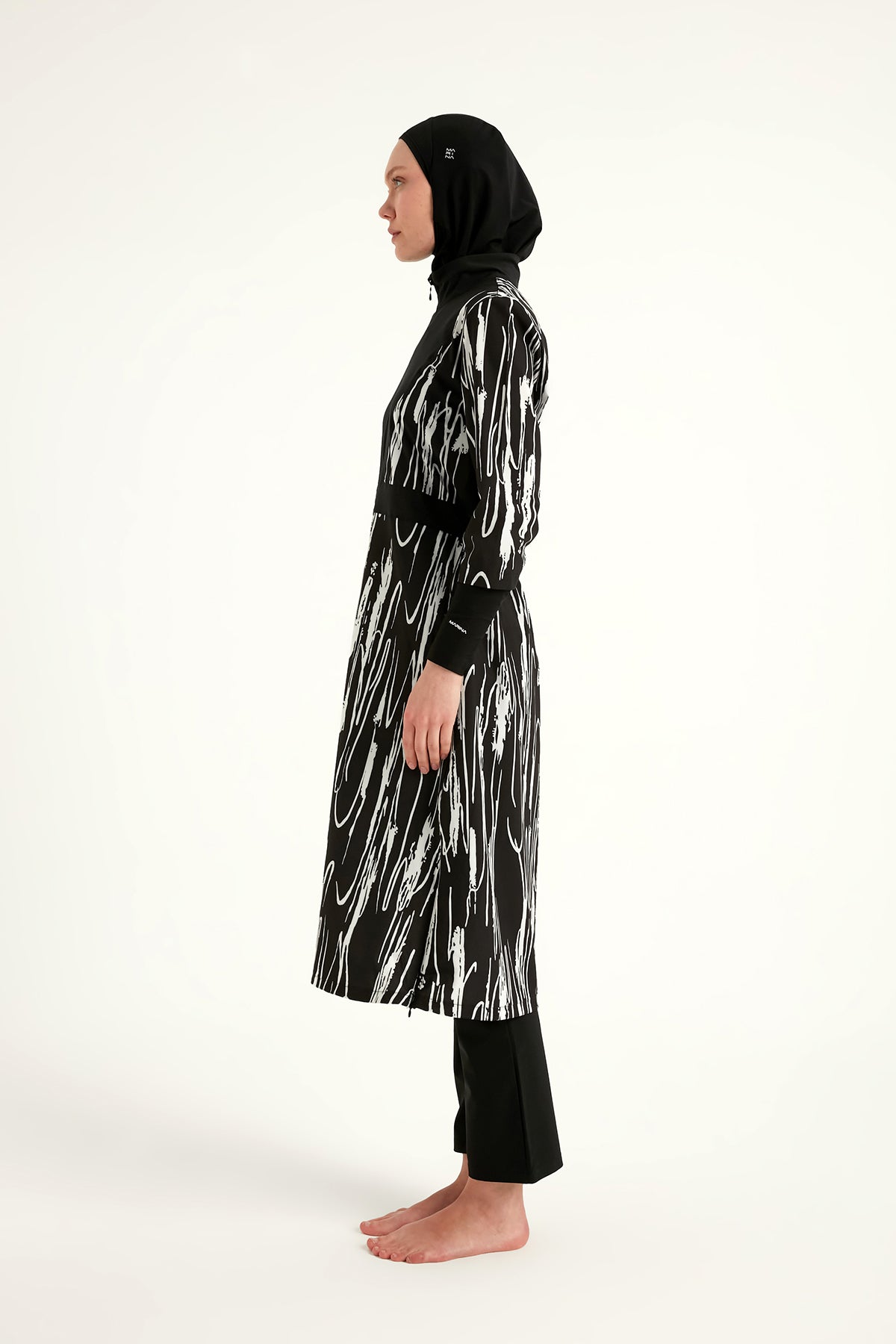 Marina Siyah Tam Kapalı Tesettür Mayo - M2504