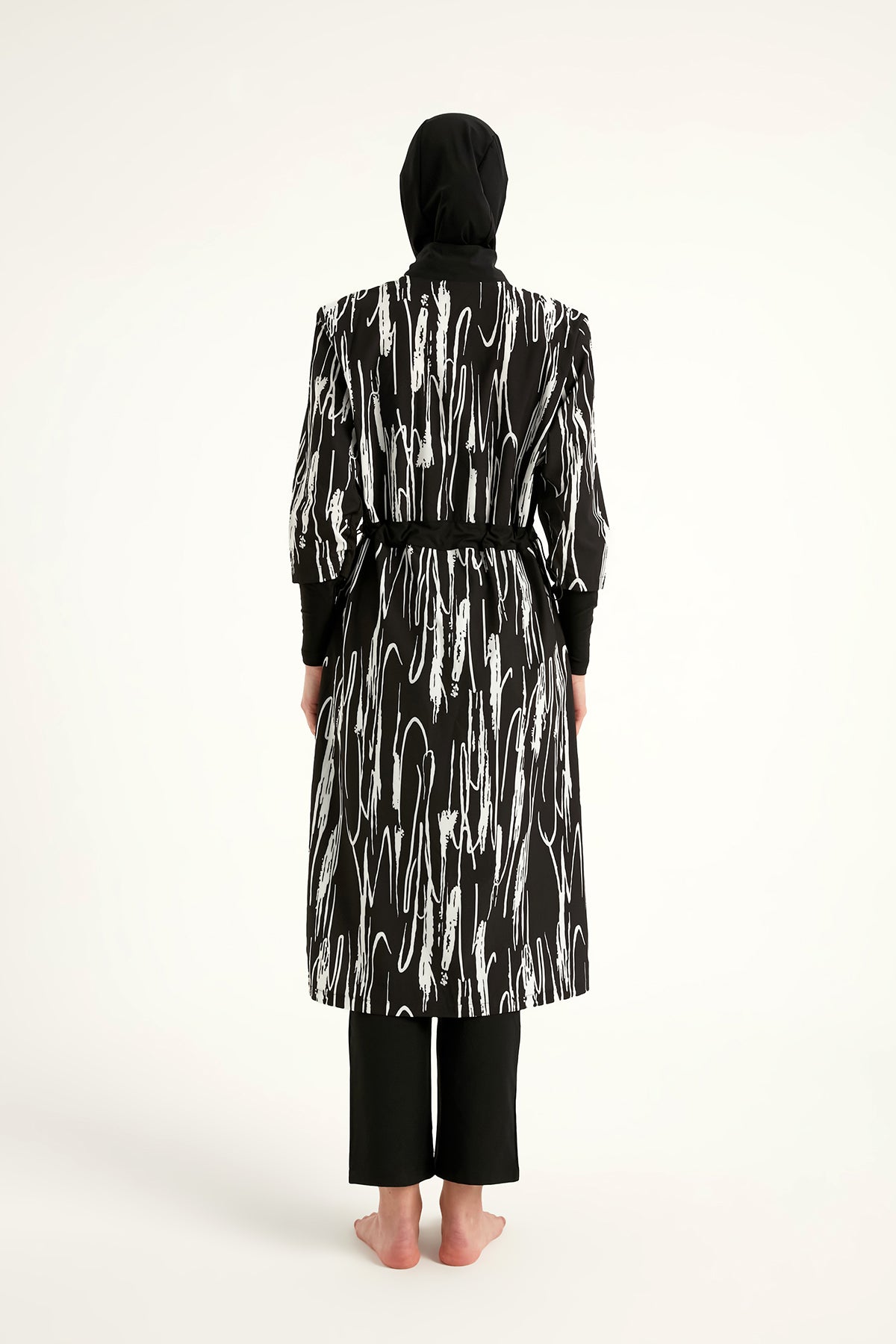 Marina Siyah Tam Kapalı Tesettür Mayo - M2504