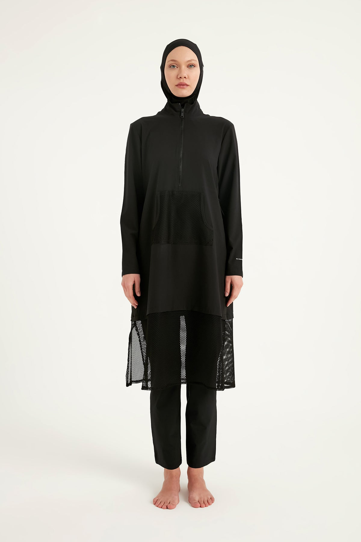 Marina Siyah Tam Kapalı Tesettür Mayo - M2508-1