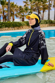 Marina Siyah Tam Kapalı Tesettür Mayo – M2512
