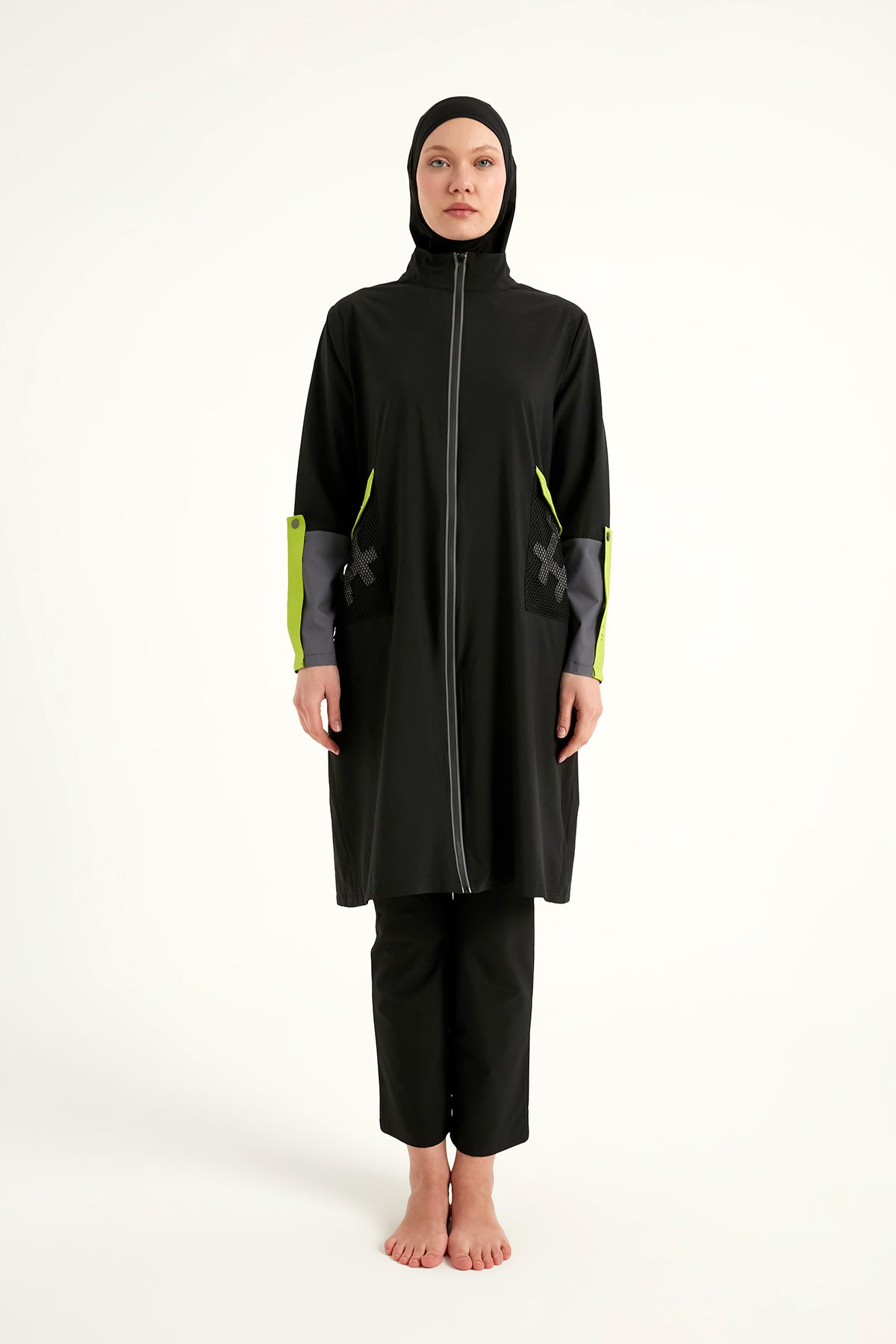 Marina Siyah Tam Kapalı Tesettür Mayo - M2522