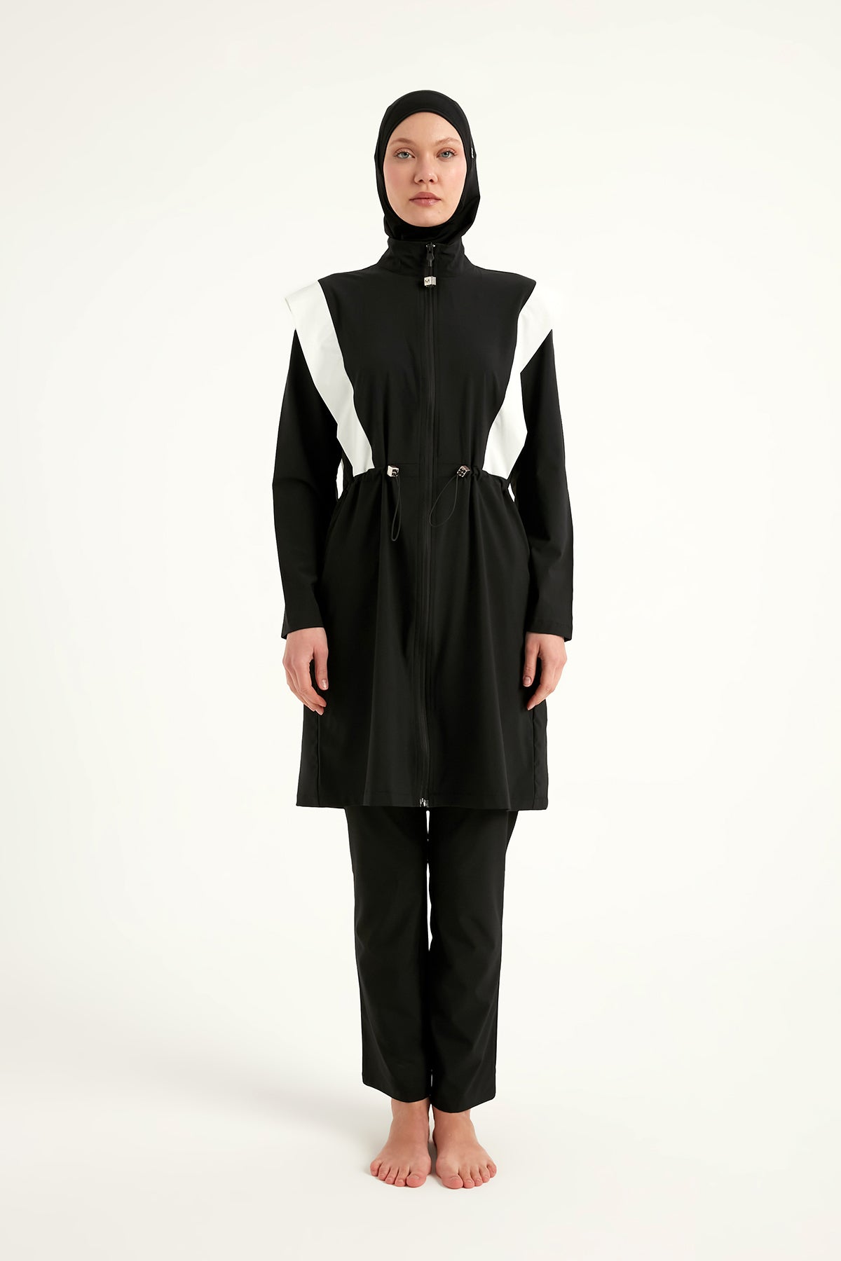 Marina Siyah Tam Kapalı Tesettür Mayo - M2526-1