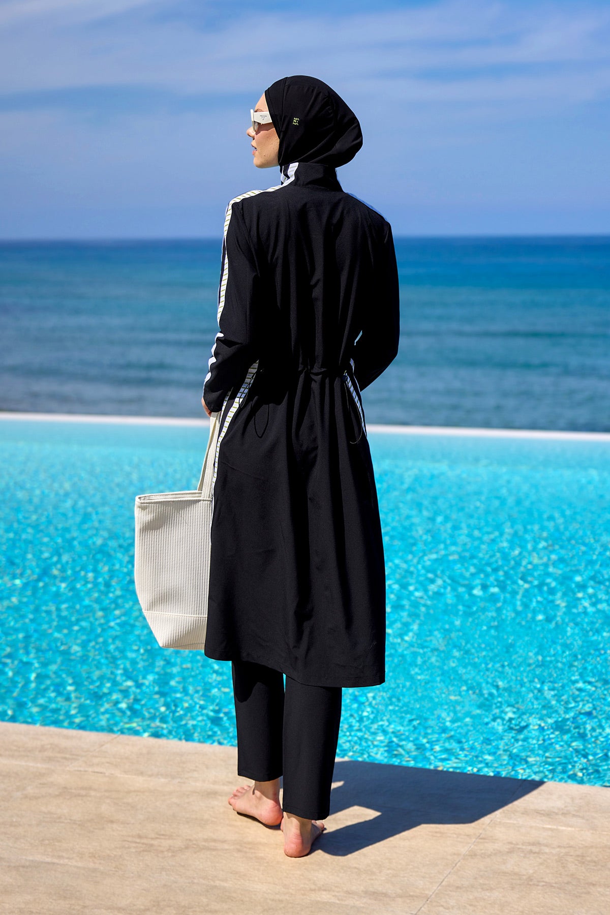 Marina Siyah Tam Kapalı Tesettür Mayo - M2529